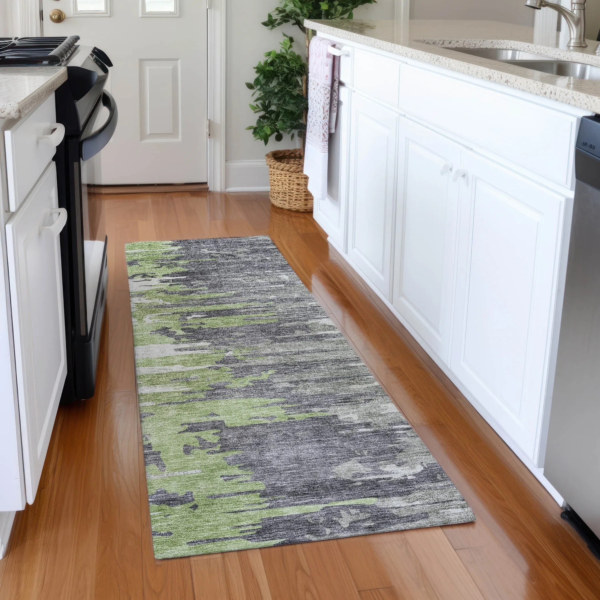 Machine Washable Indoor/ Outdoor Chantille Modern Ombre Rug