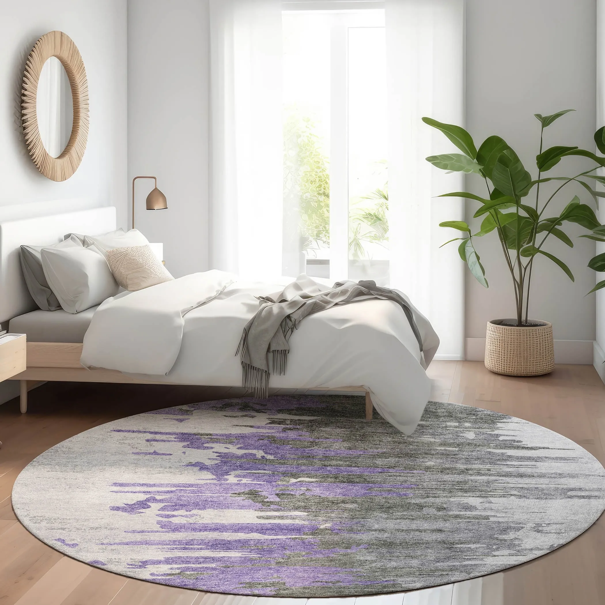 Machine Washable Indoor/ Outdoor Chantille Modern Ombre Rug