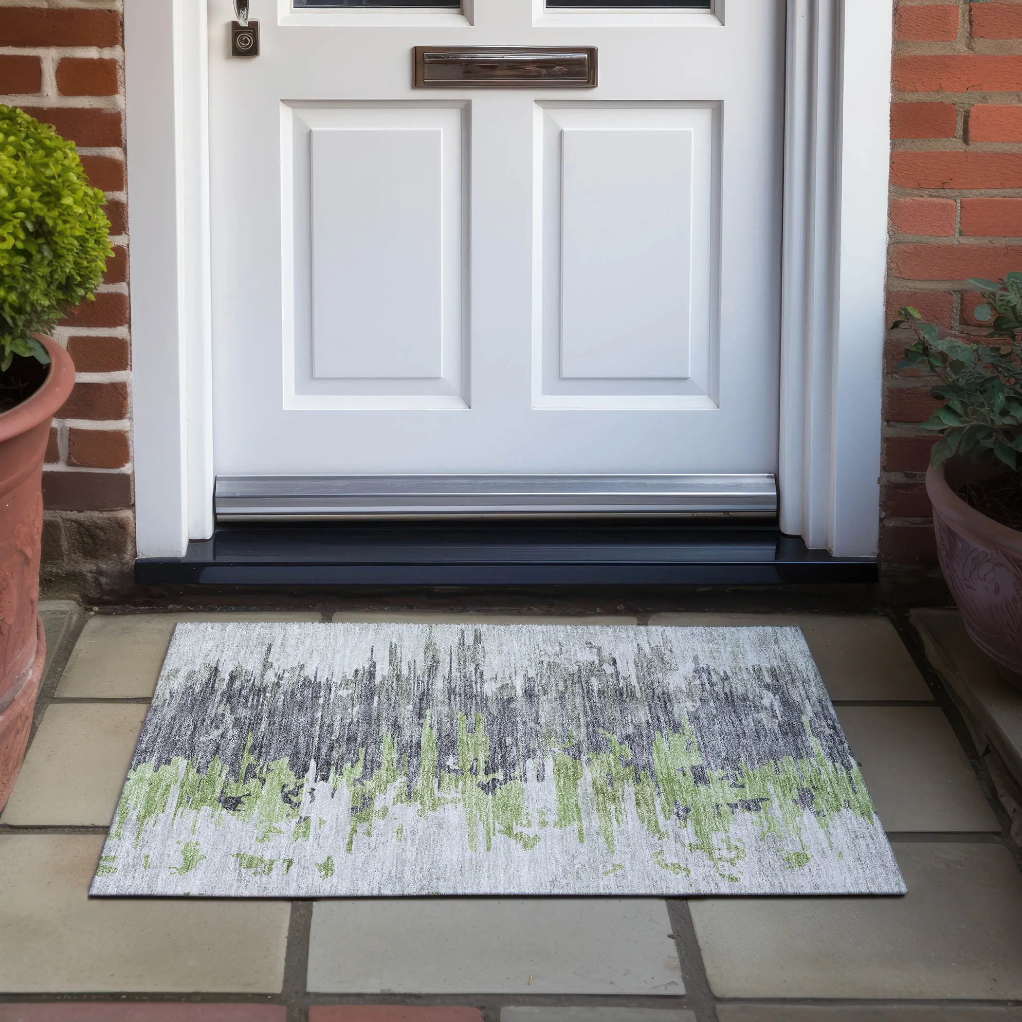Machine Washable Indoor/ Outdoor Chantille Modern Ombre Rug