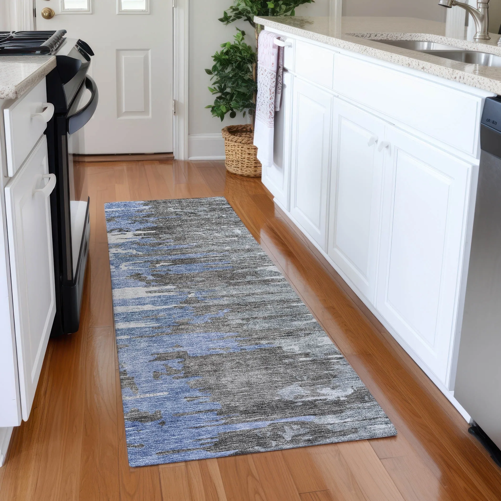 Machine Washable Indoor/ Outdoor Chantille Modern Ombre Rug