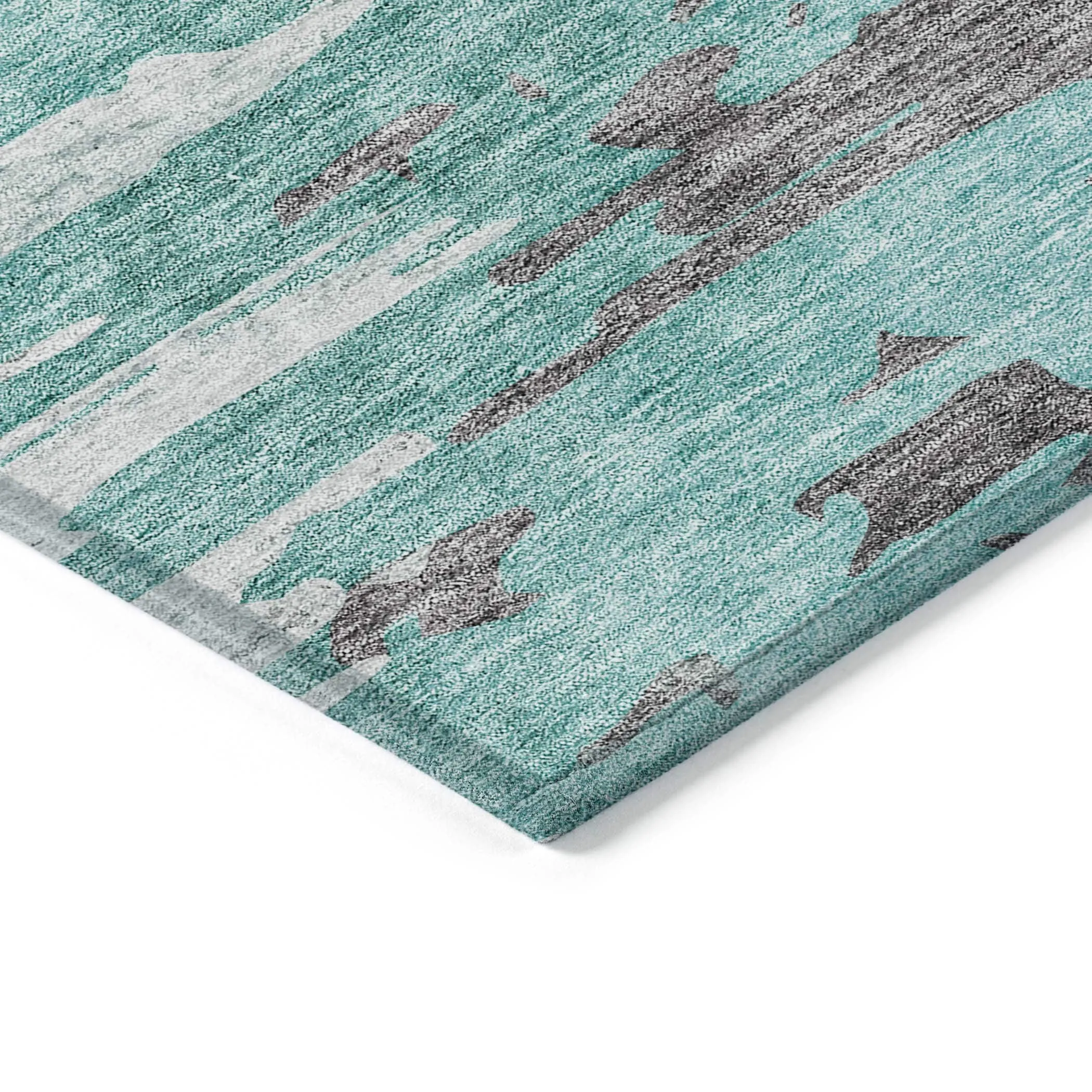 Machine Washable Indoor/ Outdoor Chantille Modern Ombre Rug
