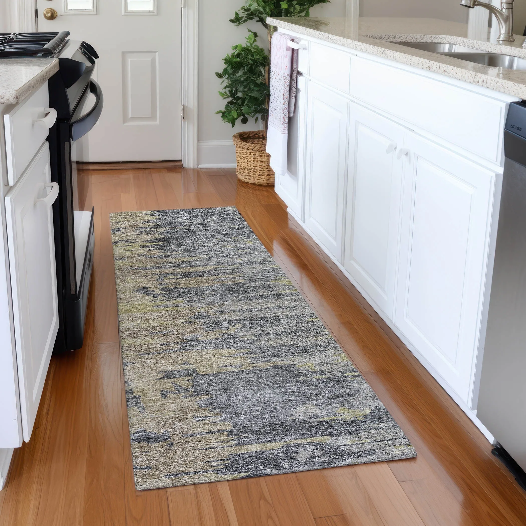 Machine Washable Indoor/ Outdoor Chantille Modern Ombre Rug
