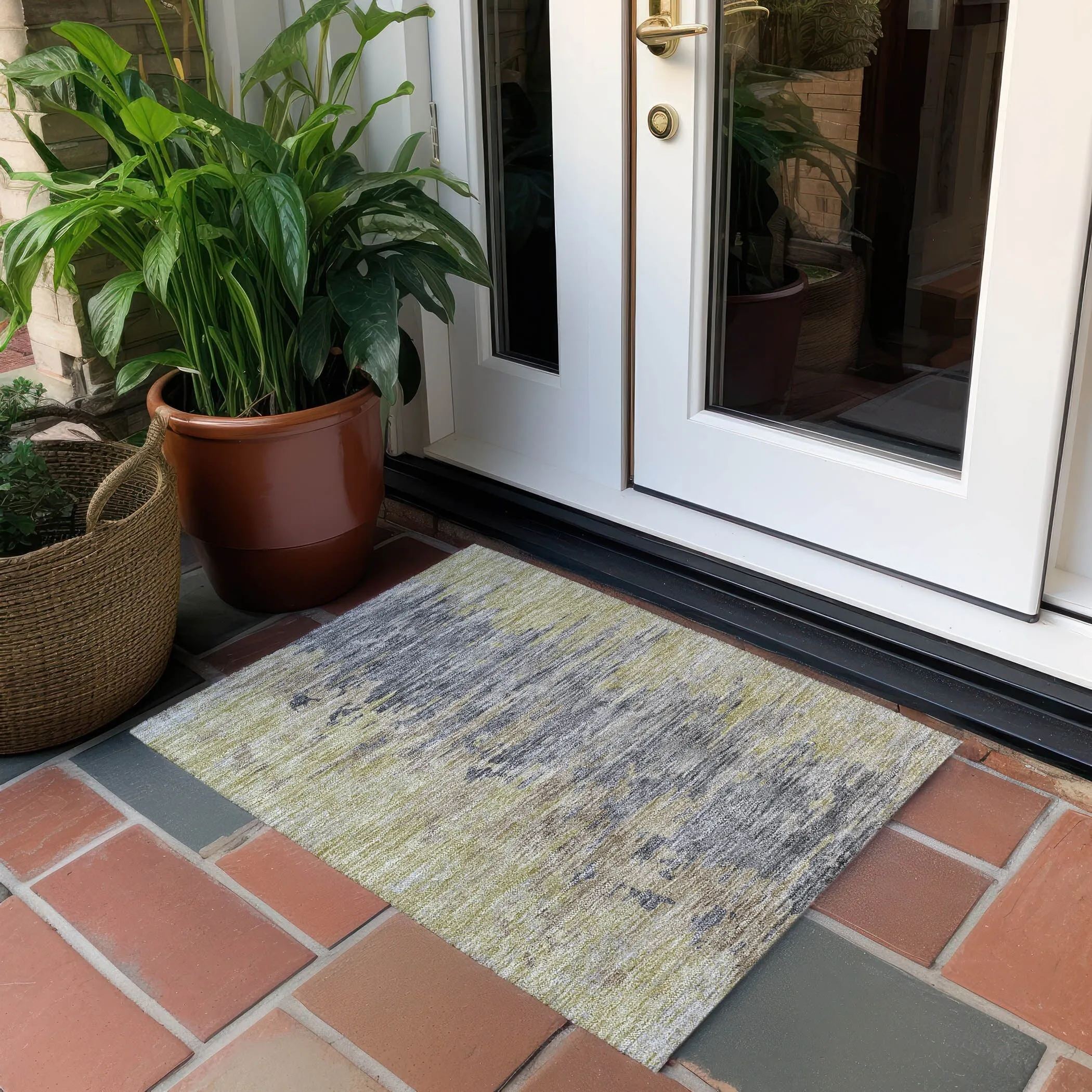 Machine Washable Indoor/ Outdoor Chantille Modern Ombre Rug
