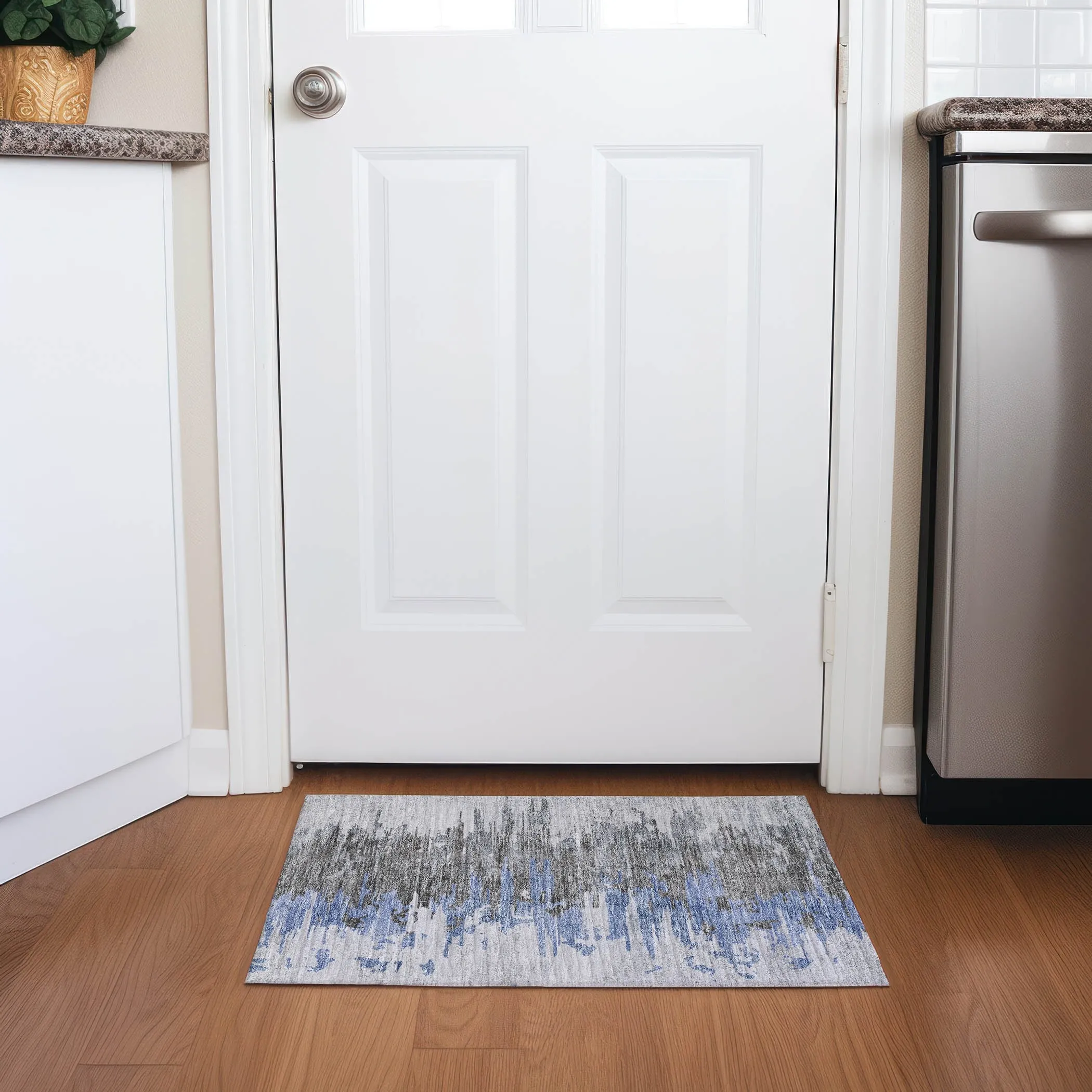 Machine Washable Indoor/ Outdoor Chantille Modern Ombre Rug