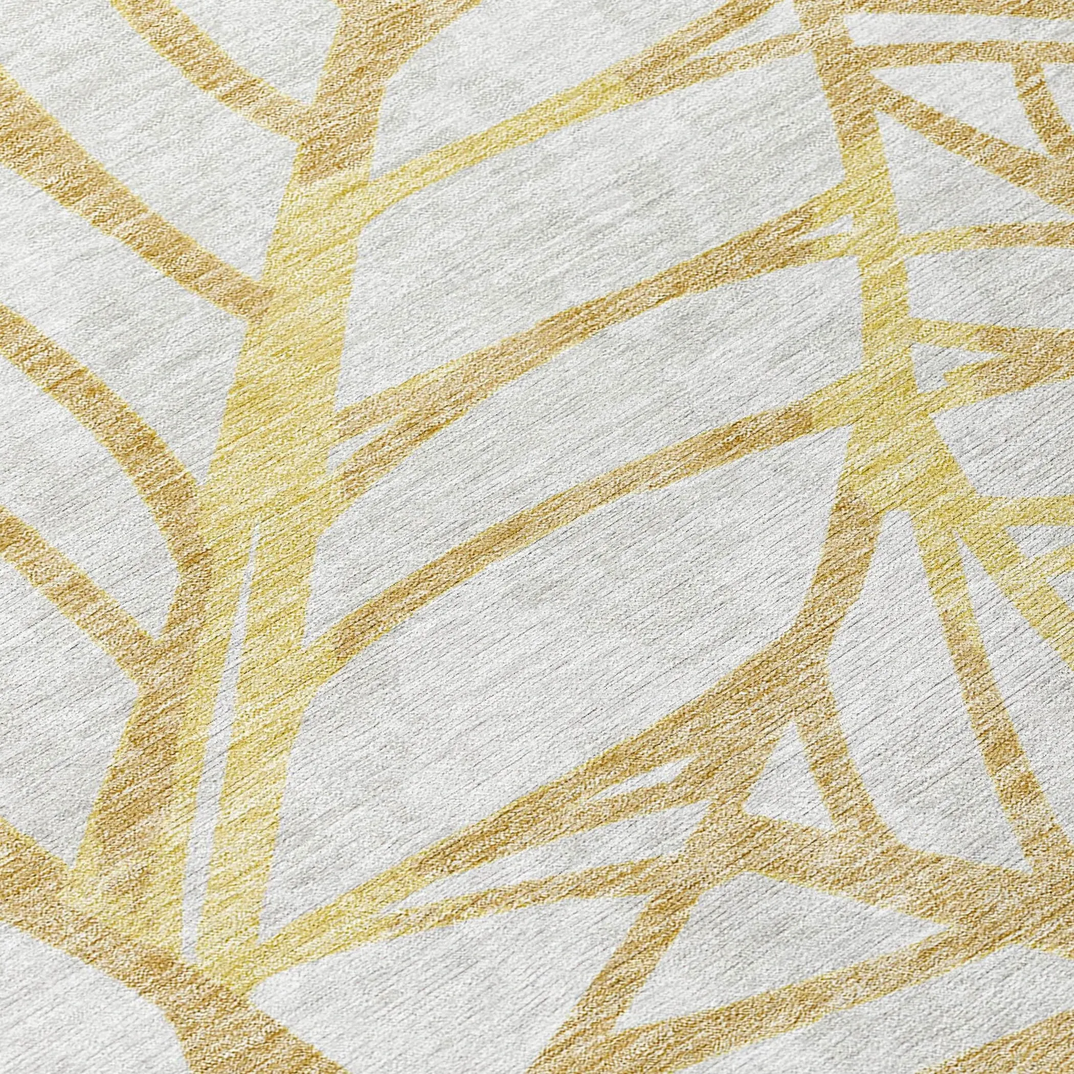 Machine Washable Indoor/ Outdoor Chantille Modern Palm Rug
