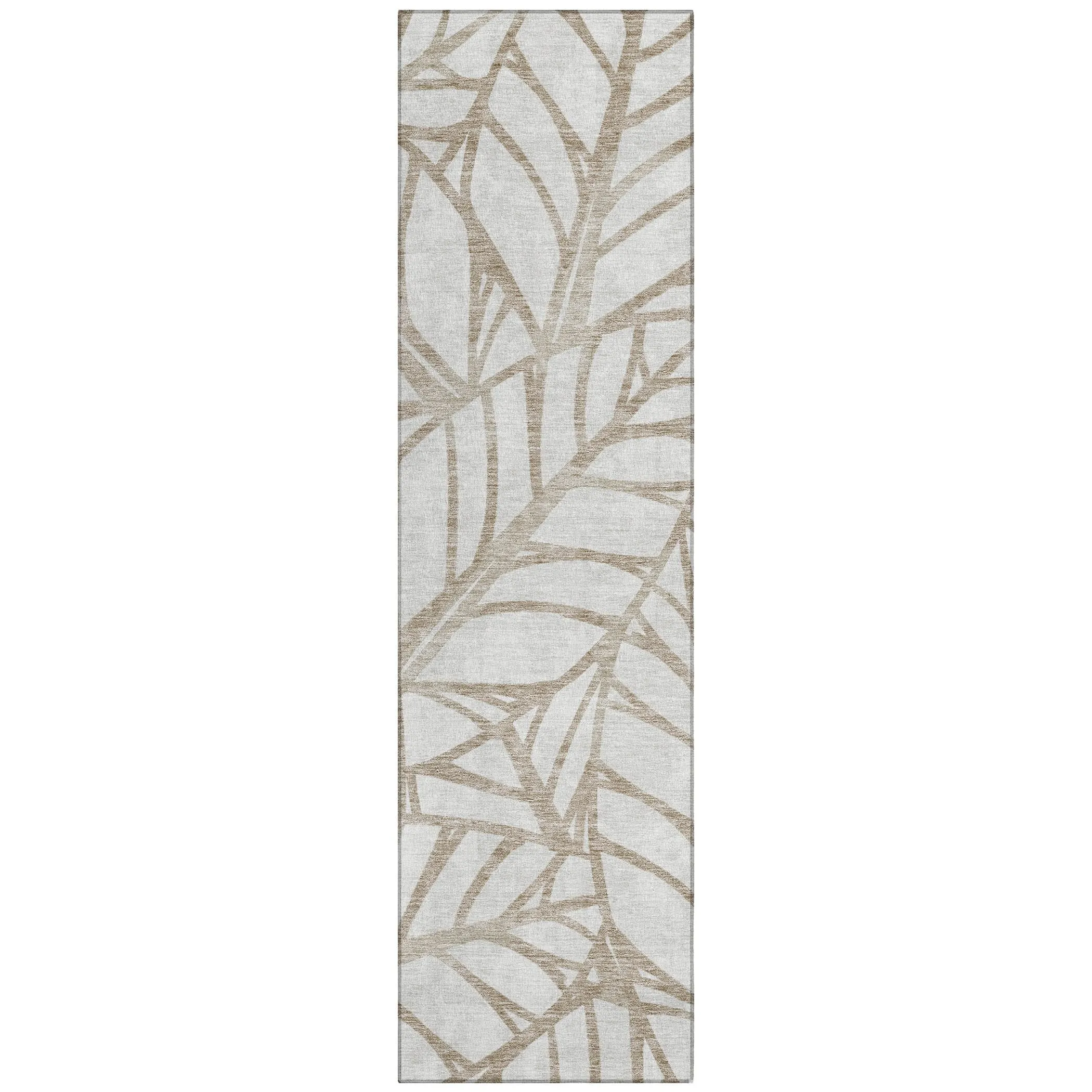 Machine Washable Indoor/ Outdoor Chantille Modern Palm Rug