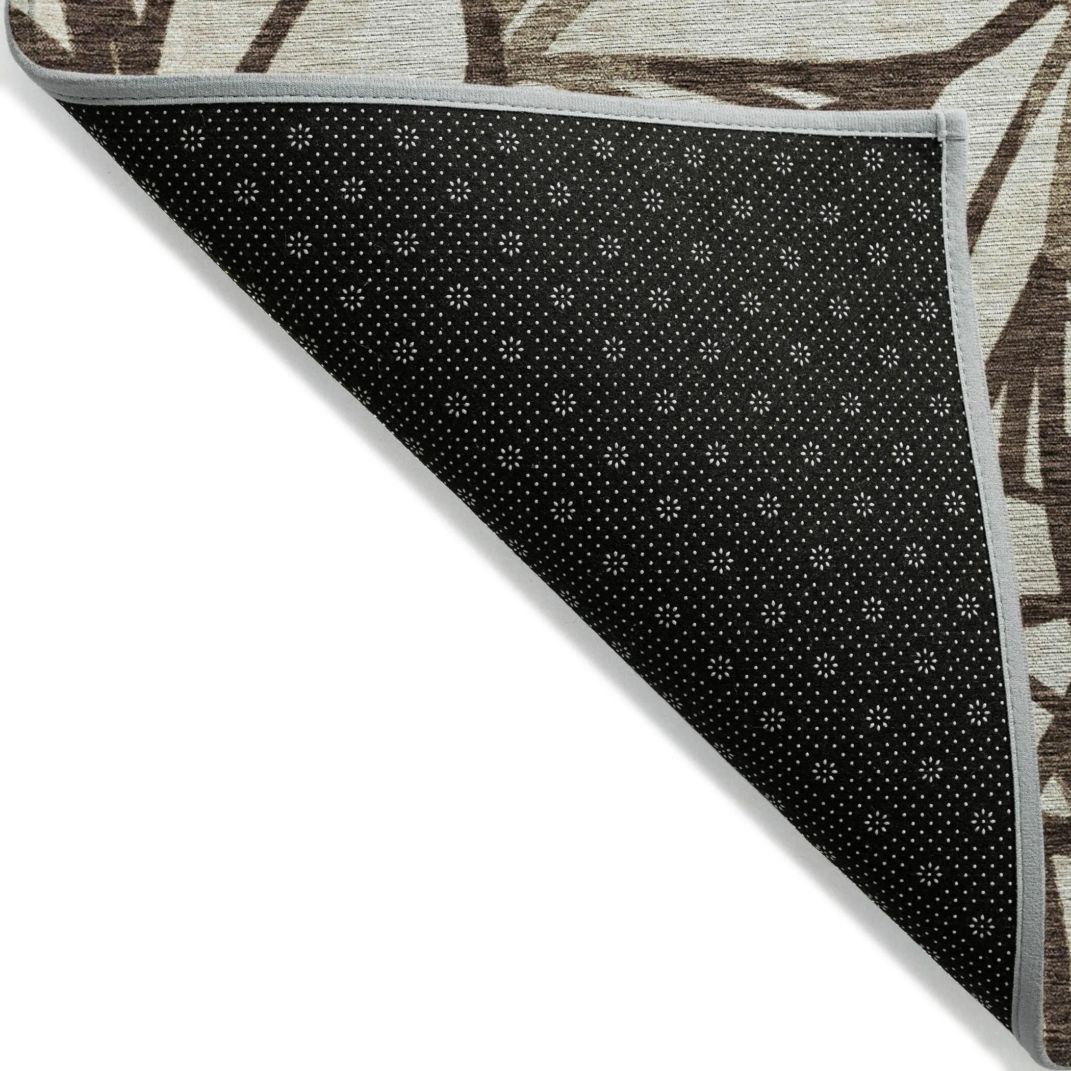 Machine Washable Indoor/ Outdoor Chantille Modern Palm Rug