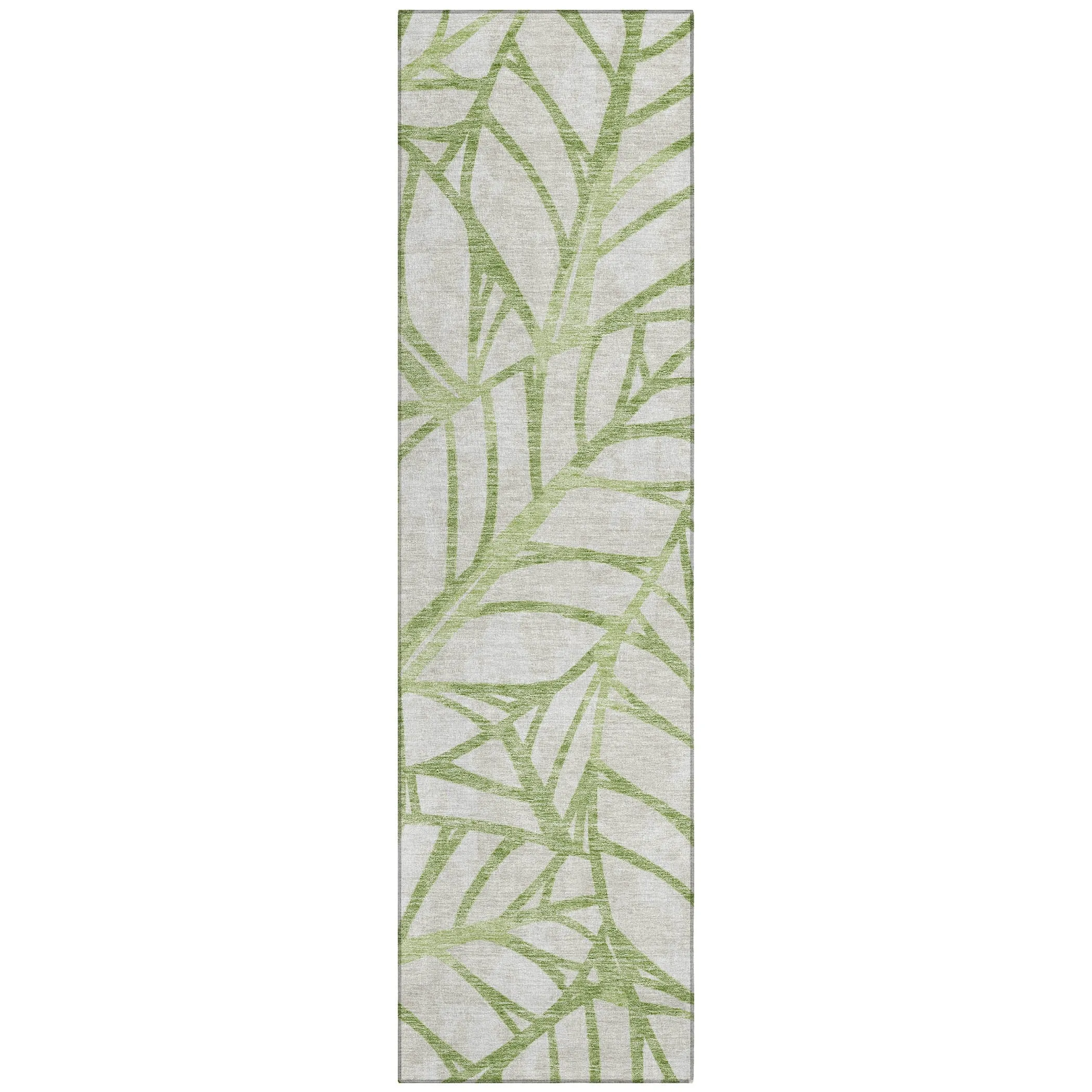 Machine Washable Indoor/ Outdoor Chantille Modern Palm Rug