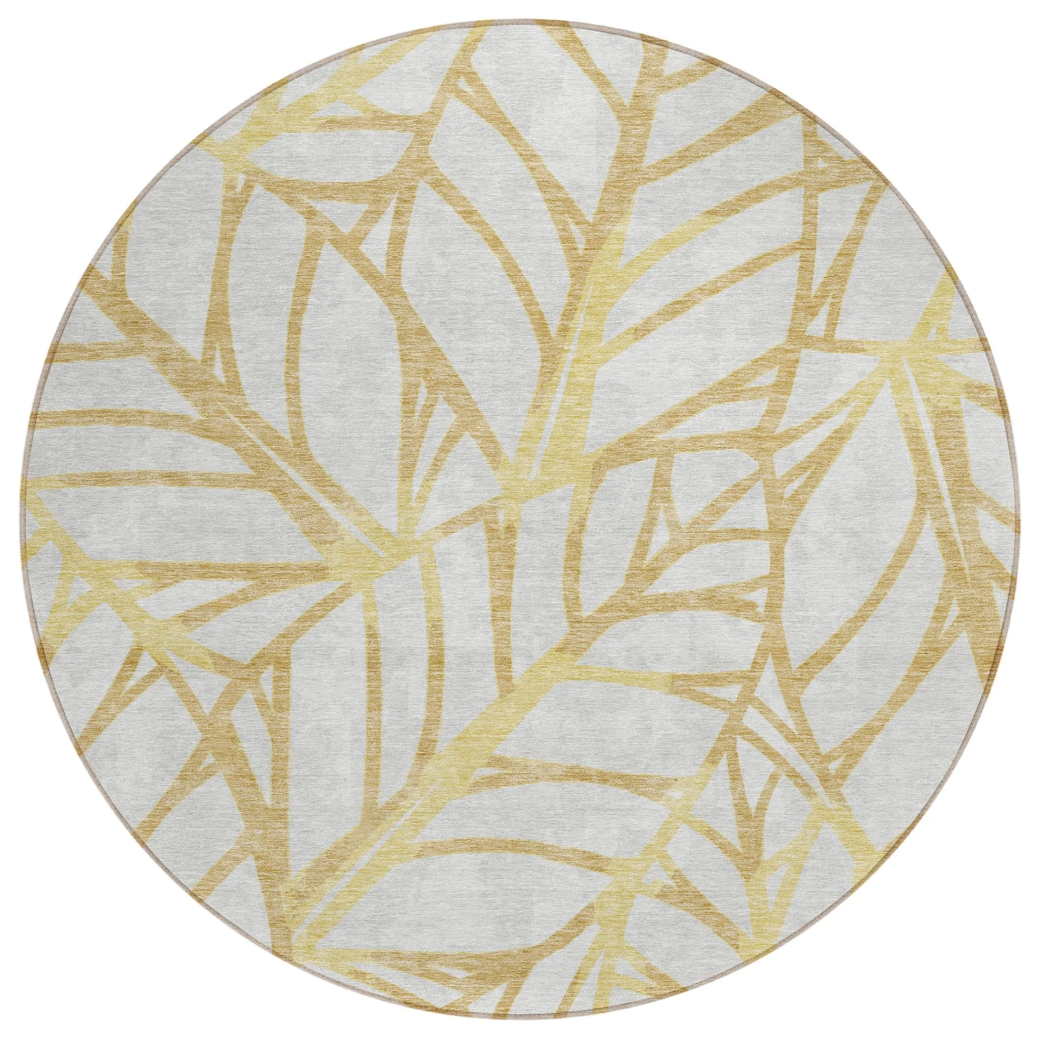 Machine Washable Indoor/ Outdoor Chantille Modern Palm Rug