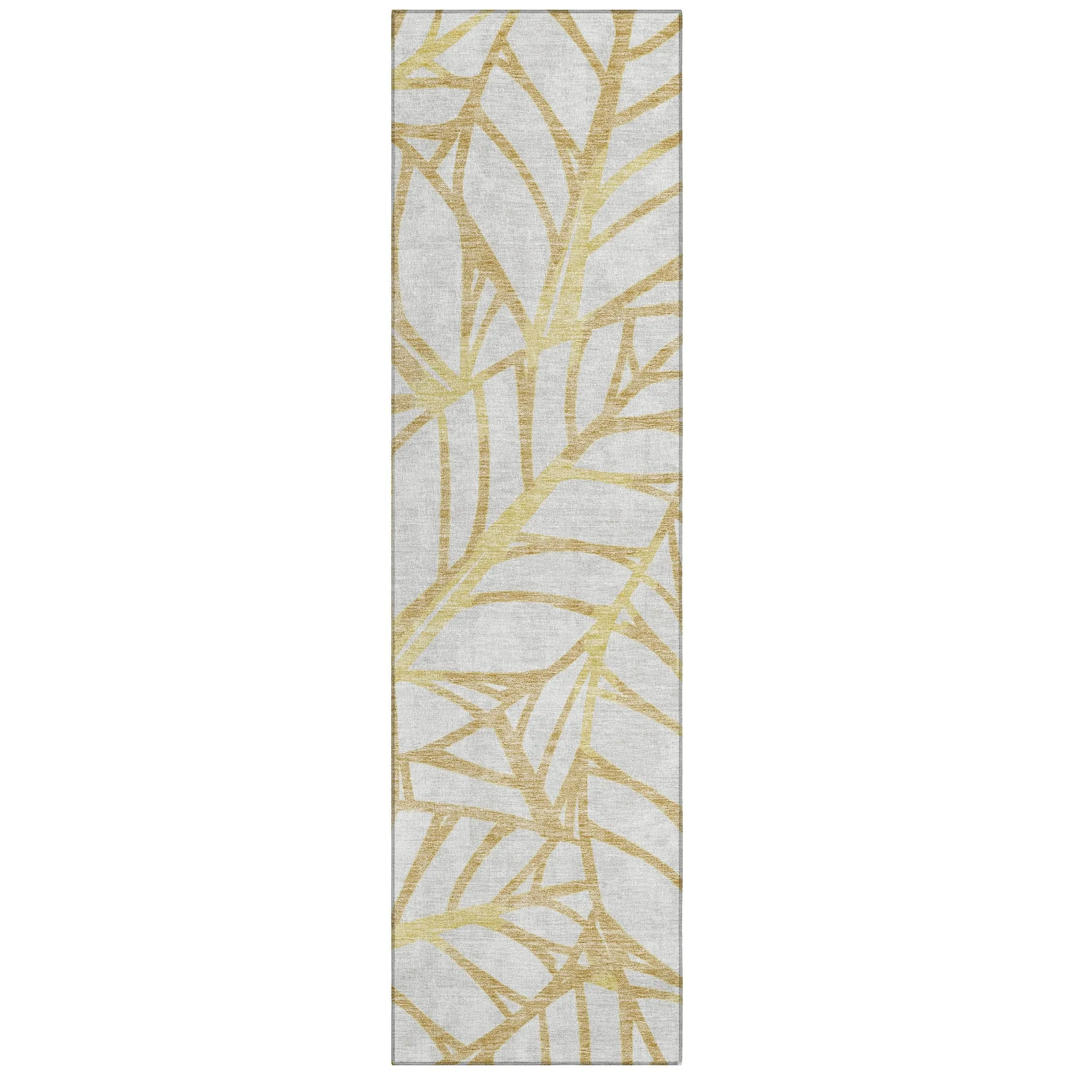 Machine Washable Indoor/ Outdoor Chantille Modern Palm Rug