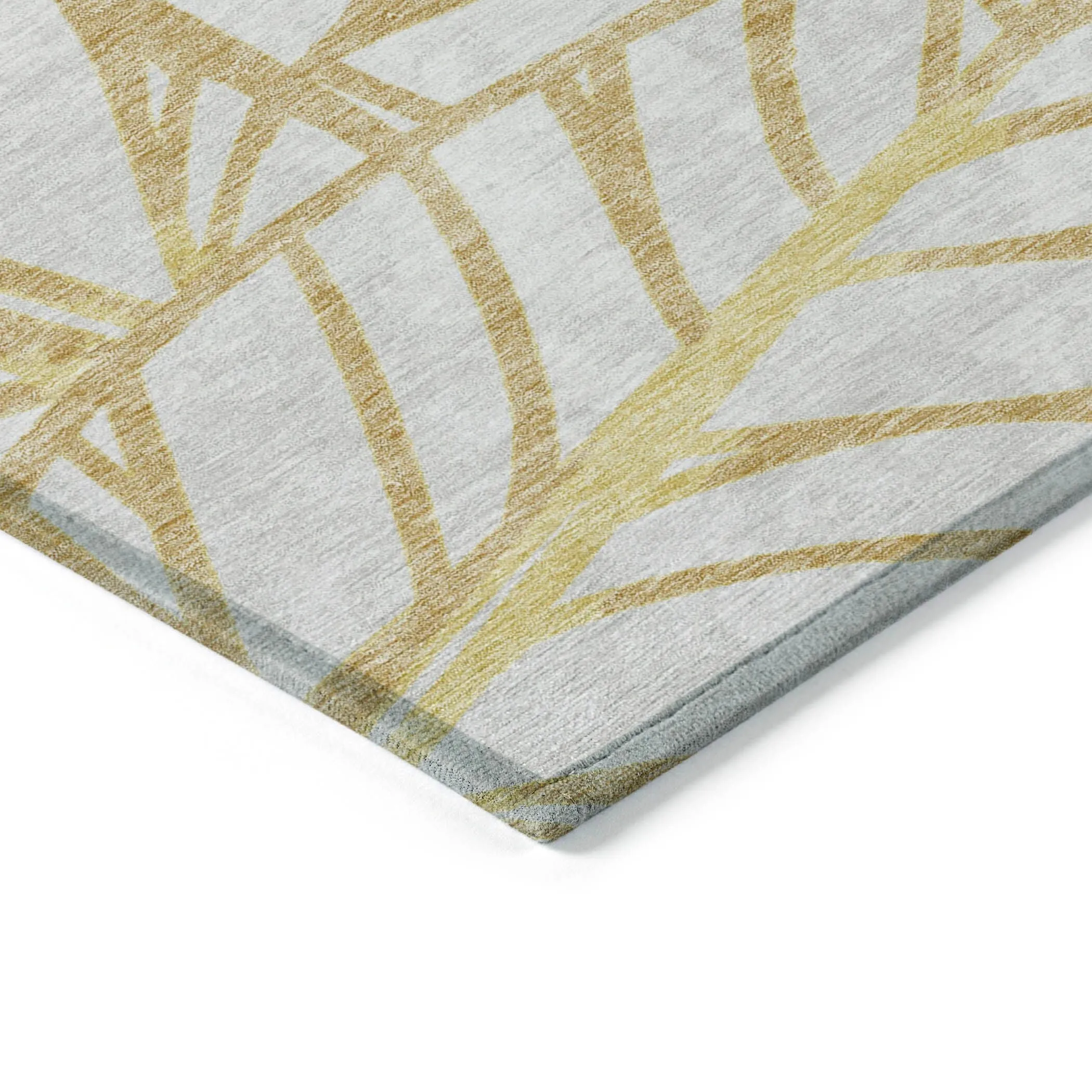 Machine Washable Indoor/ Outdoor Chantille Modern Palm Rug