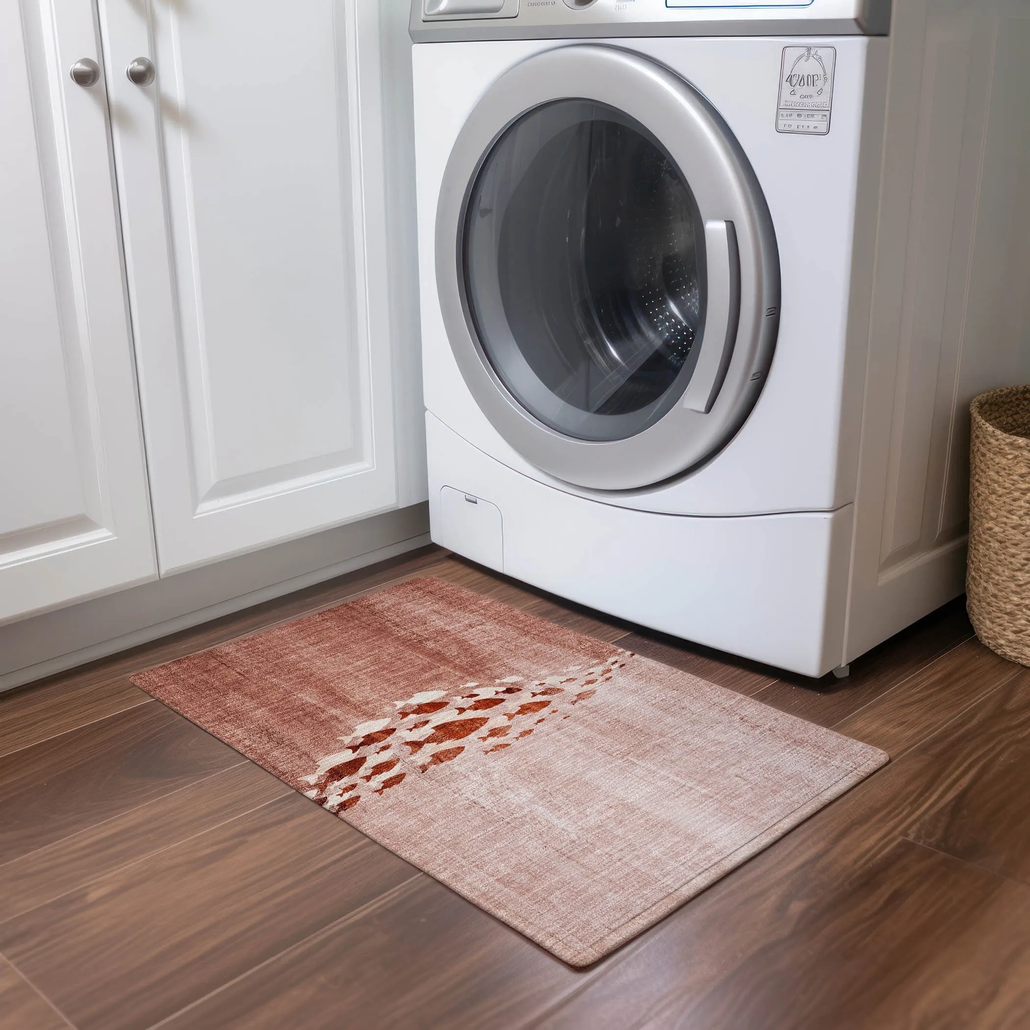 Machine Washable Indoor/ Outdoor Chantille Modern Sea Life Rug