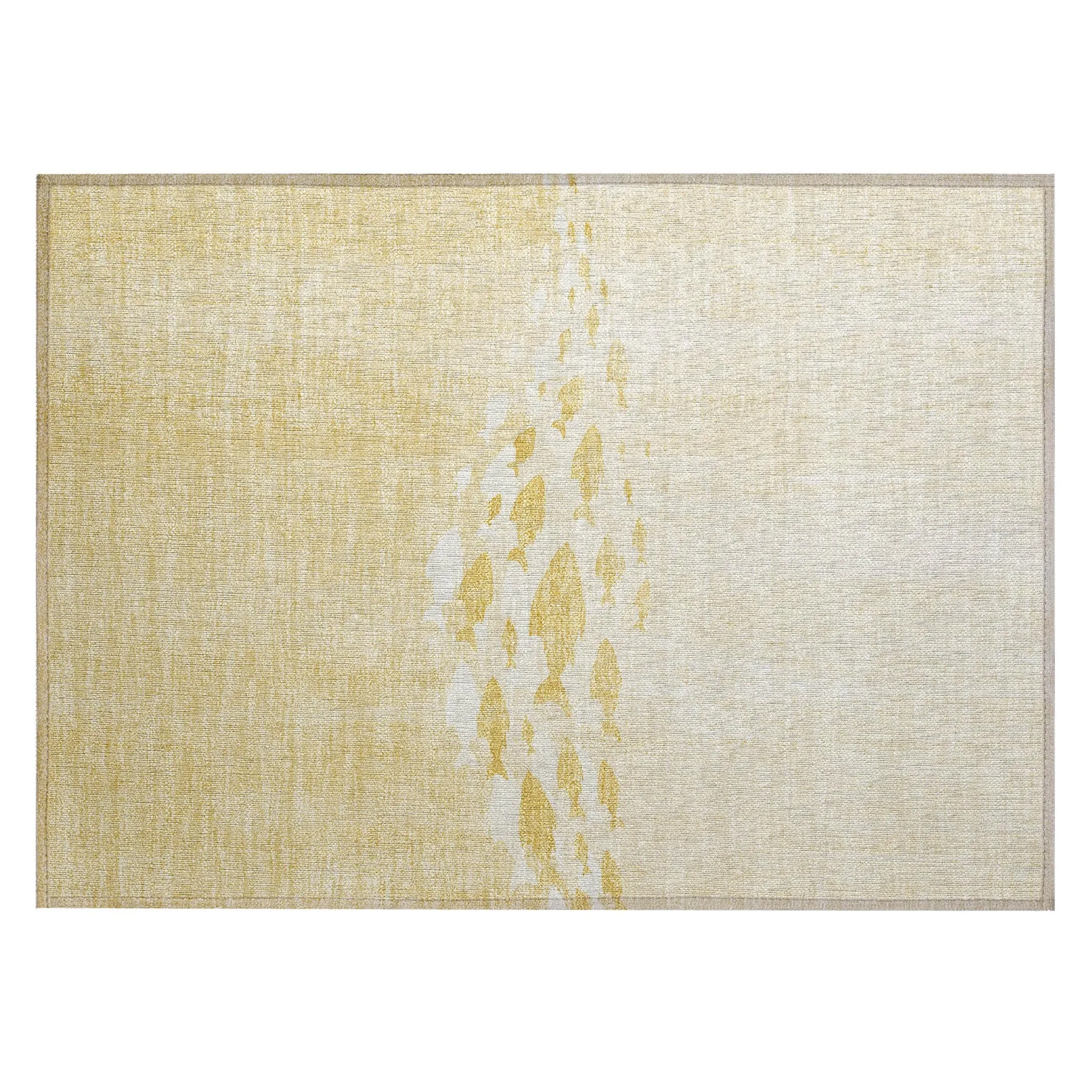 Machine Washable Indoor/ Outdoor Chantille Modern Sea Life Rug