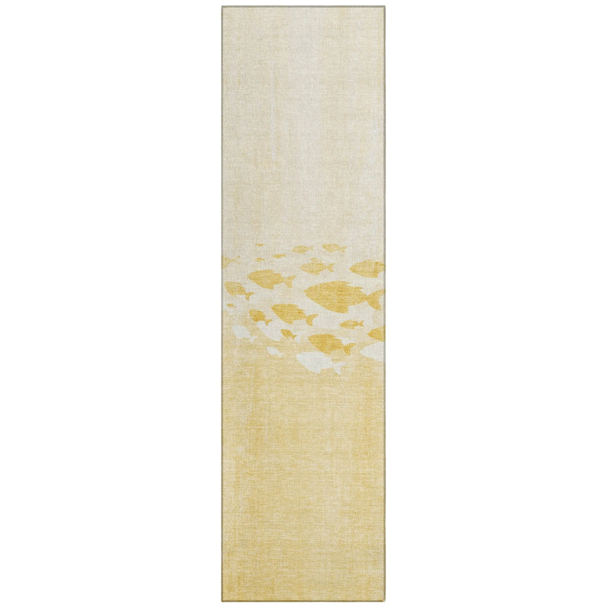 Machine Washable Indoor/ Outdoor Chantille Modern Sea Life Rug