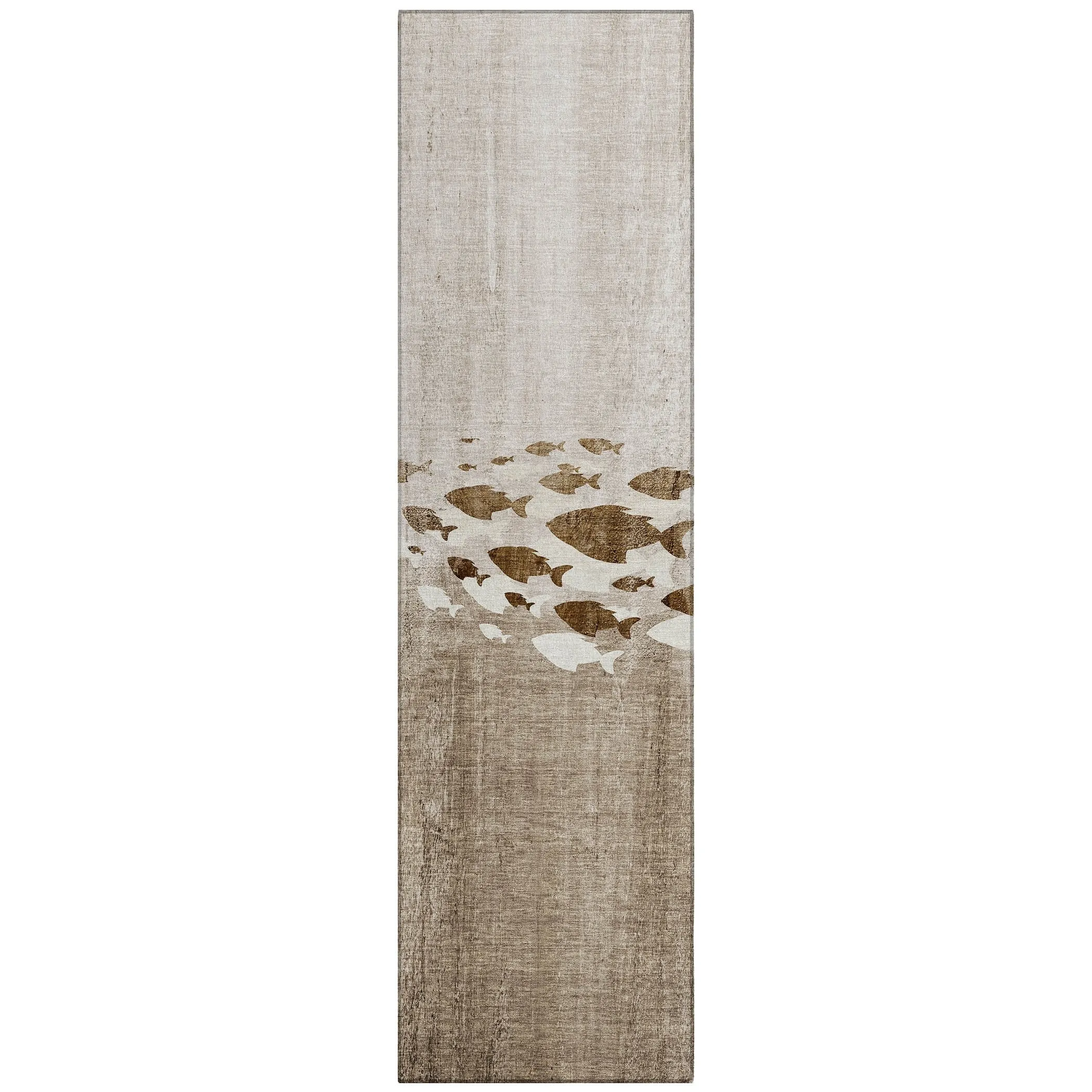 Machine Washable Indoor/ Outdoor Chantille Modern Sea Life Rug