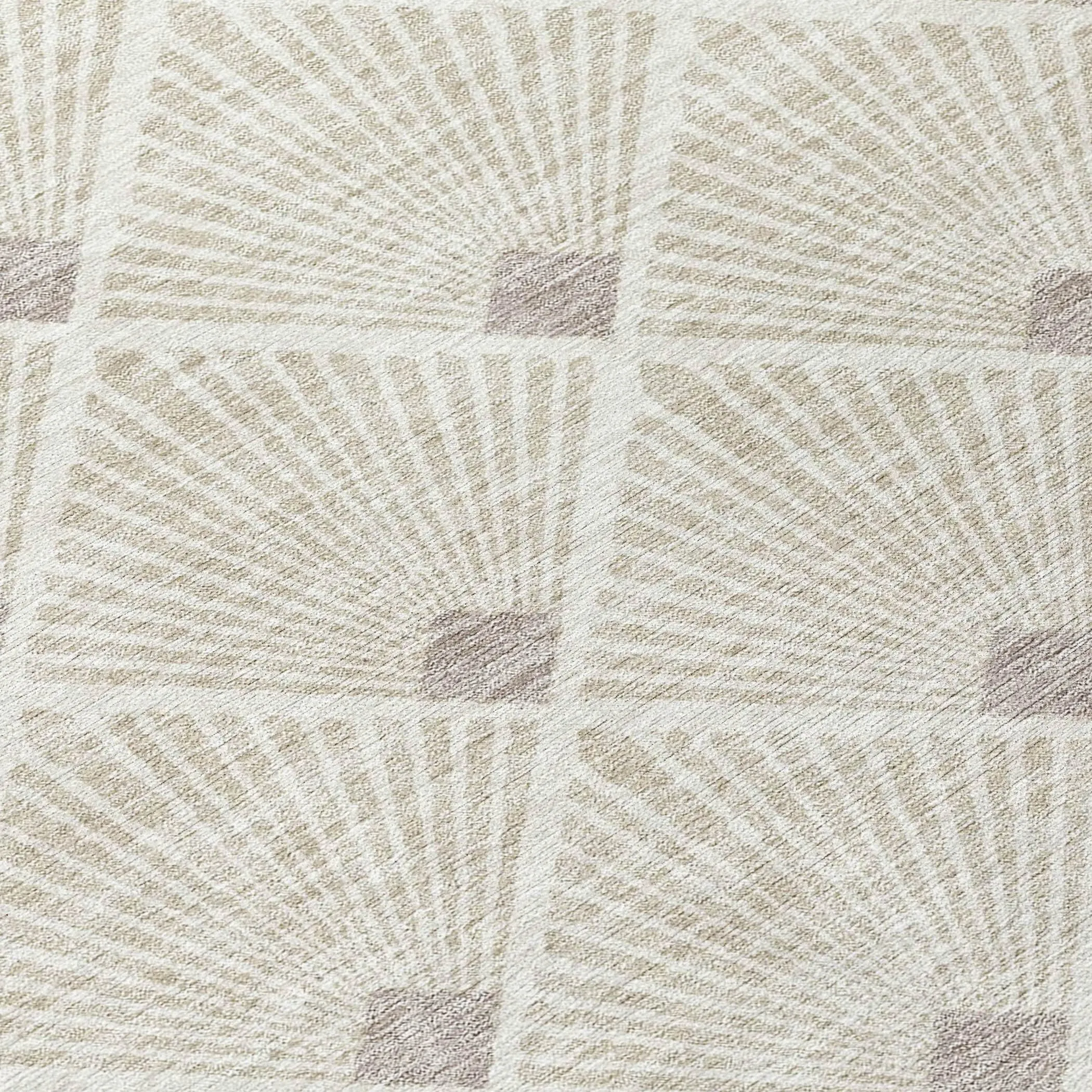 Machine Washable Indoor/ Outdoor Chantille Modern Shells Rug