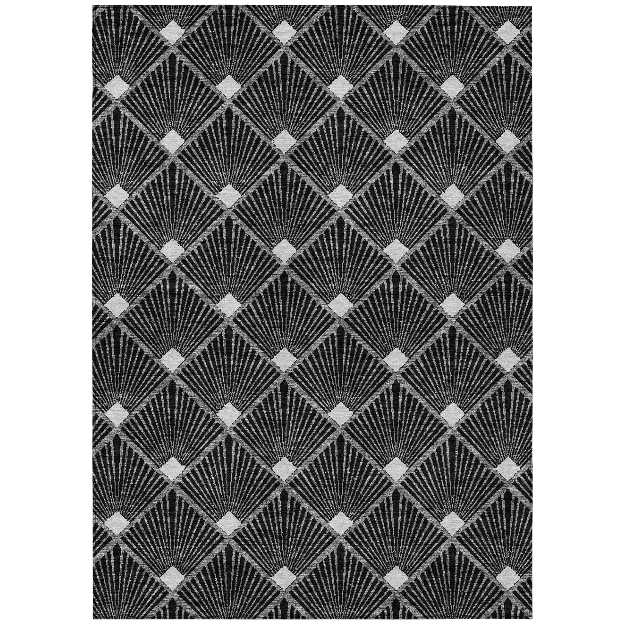 Machine Washable Indoor/ Outdoor Chantille Modern Shells Rug