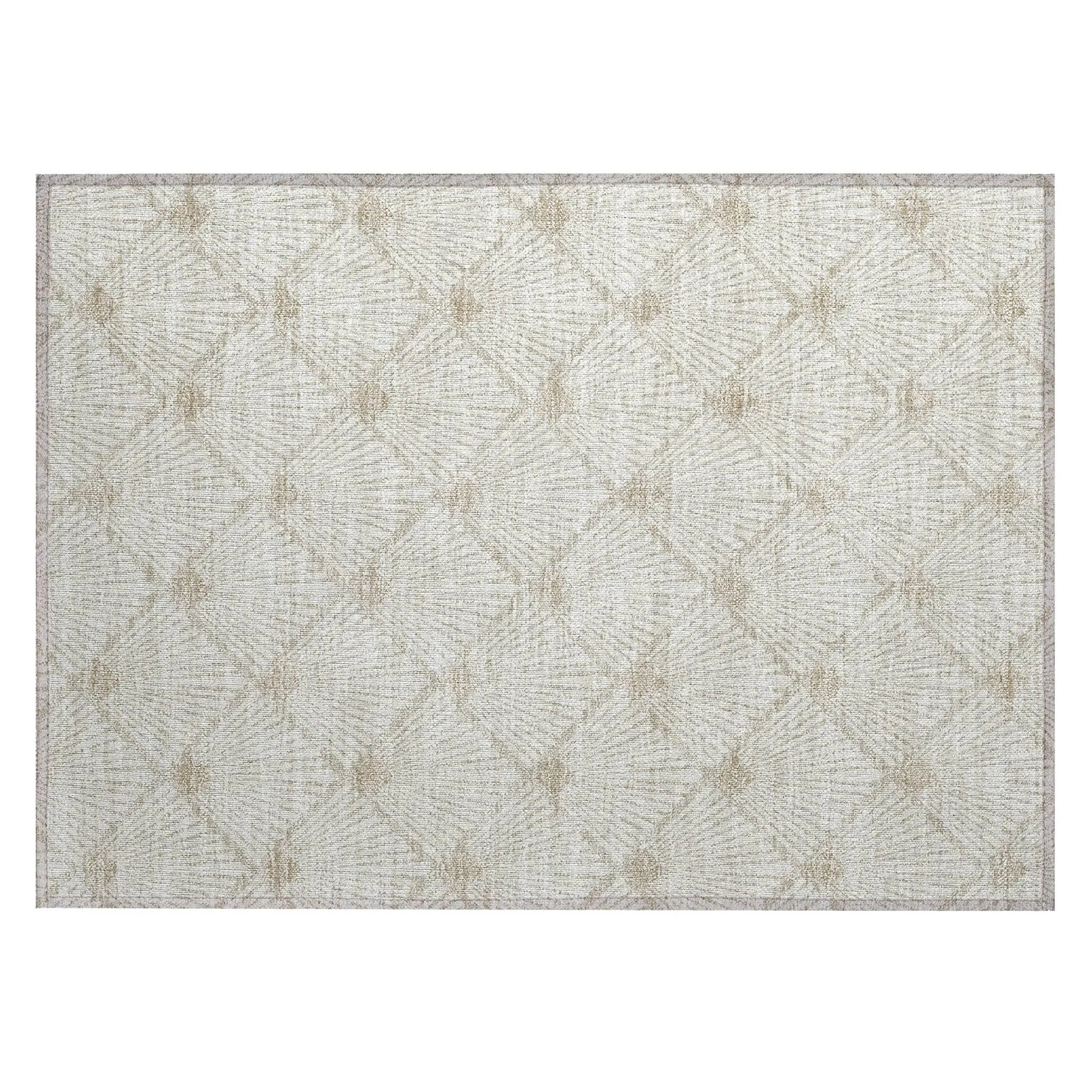 Machine Washable Indoor/ Outdoor Chantille Modern Shells Rug