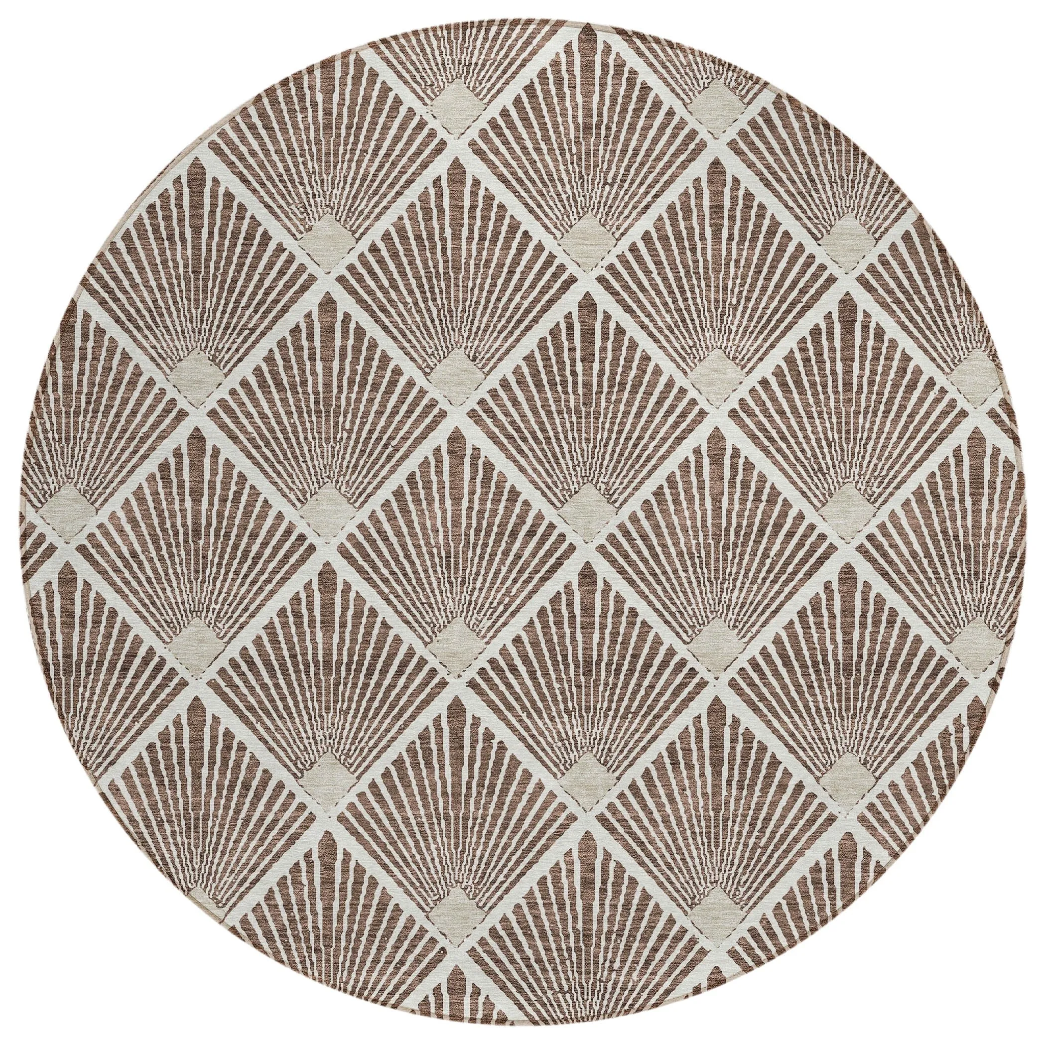 Machine Washable Indoor/ Outdoor Chantille Modern Shells Rug