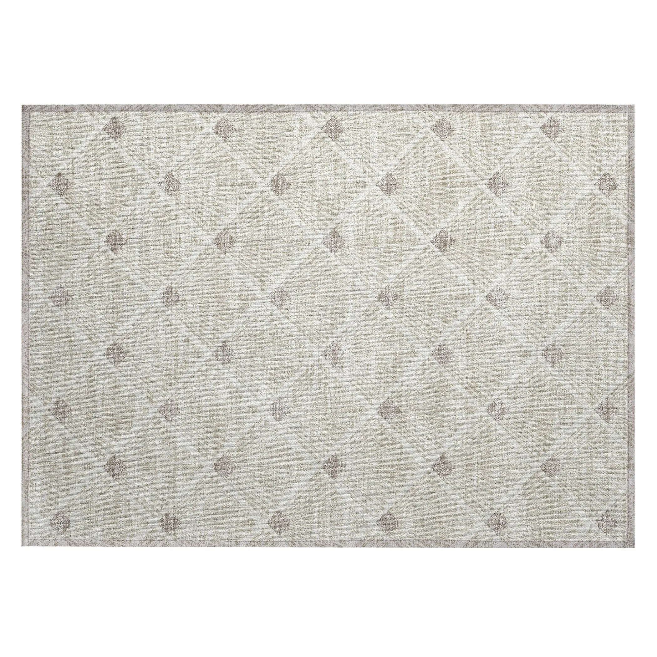 Machine Washable Indoor/ Outdoor Chantille Modern Shells Rug