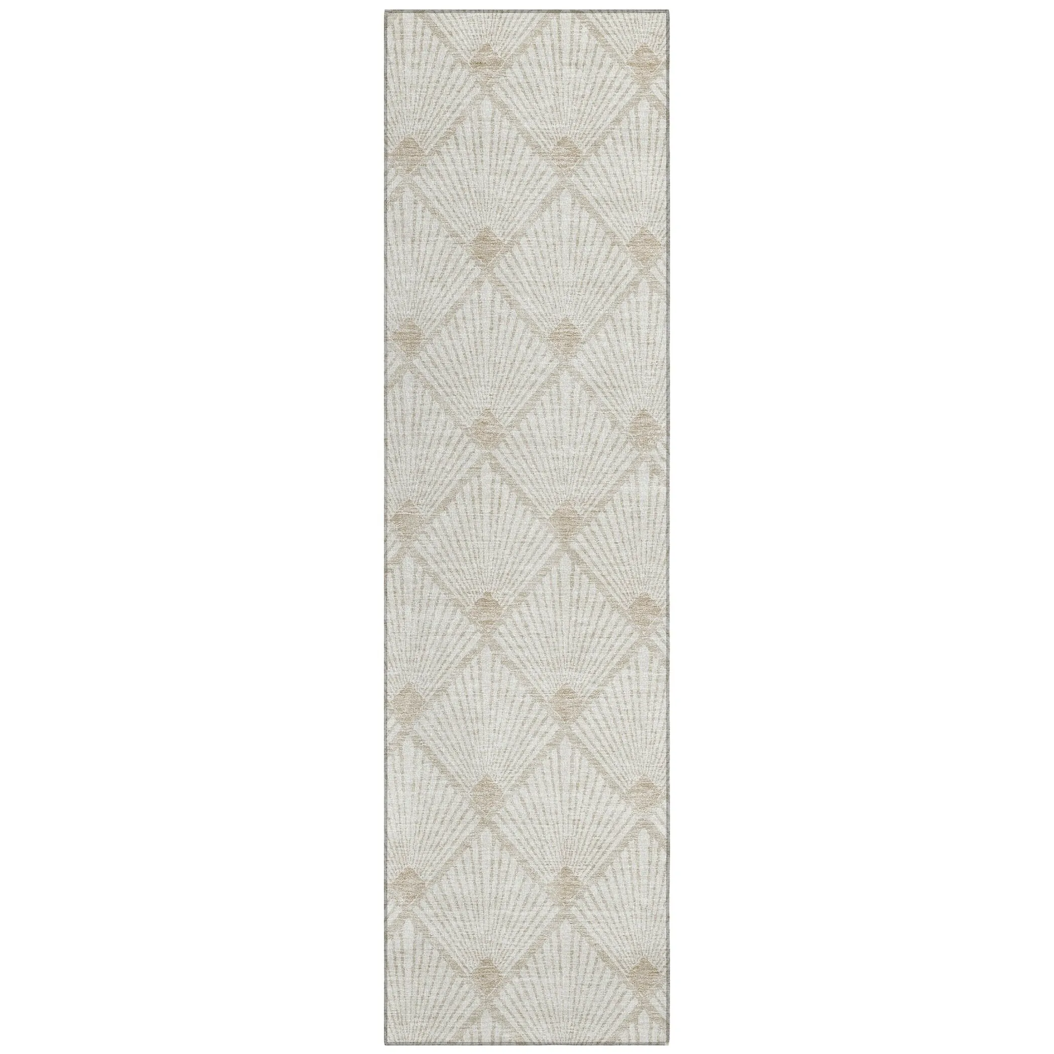 Machine Washable Indoor/ Outdoor Chantille Modern Shells Rug