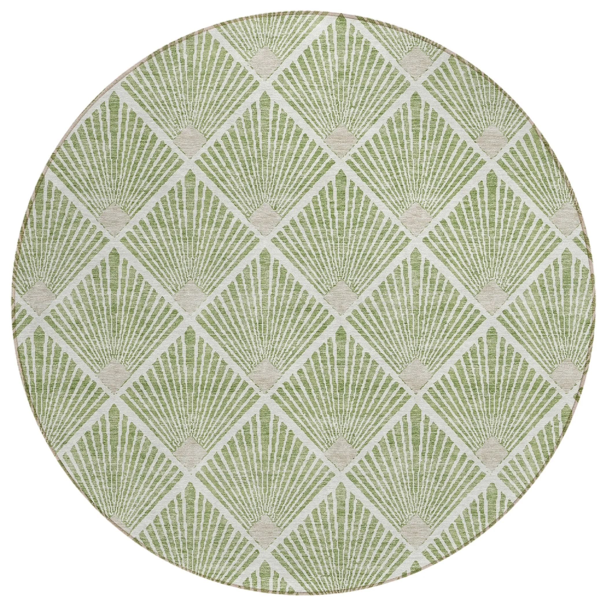 Machine Washable Indoor/ Outdoor Chantille Modern Shells Rug