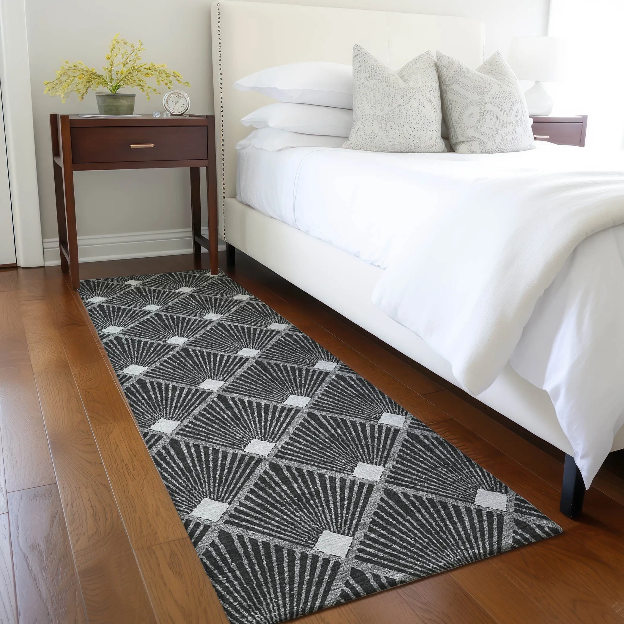 Machine Washable Indoor/ Outdoor Chantille Modern Shells Rug