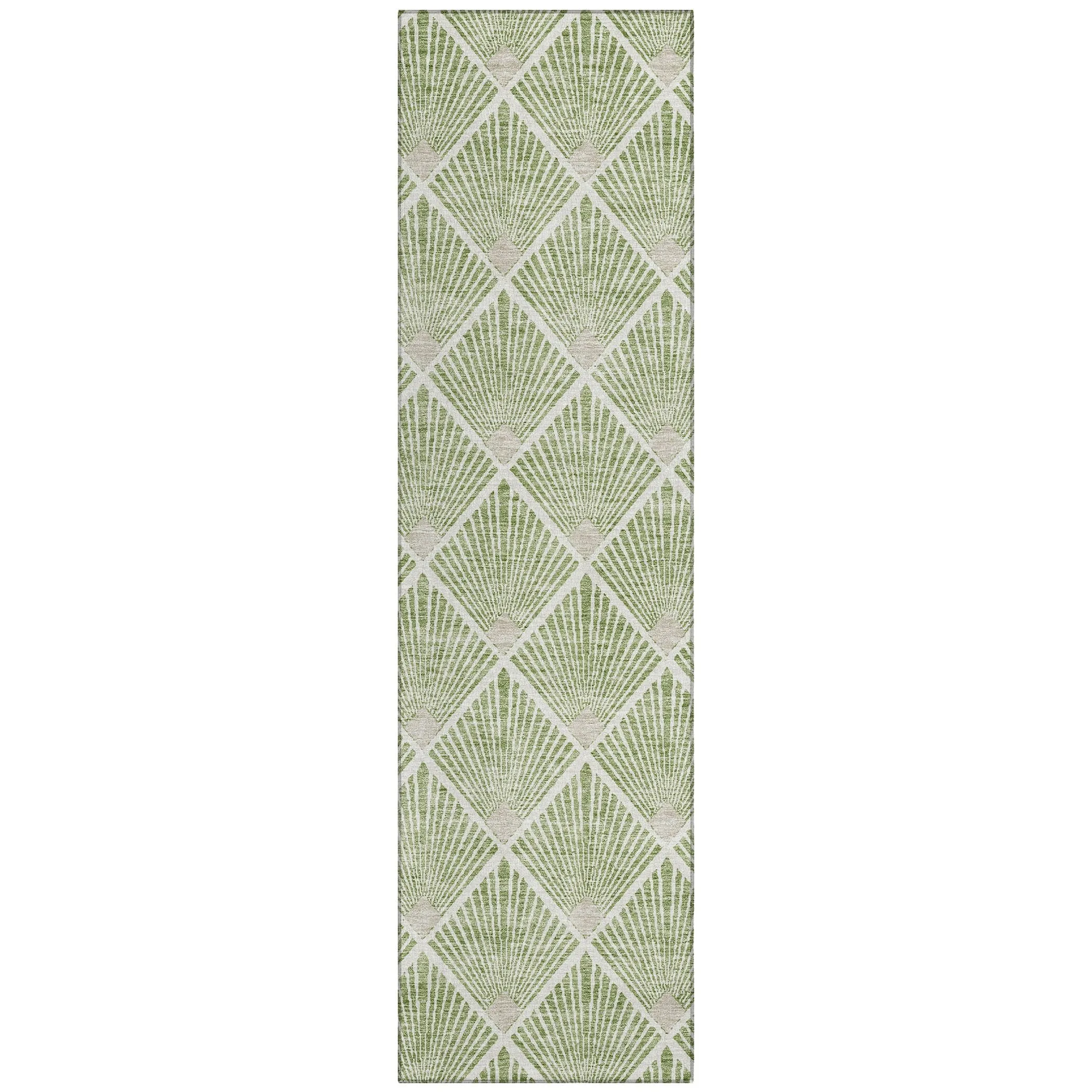 Machine Washable Indoor/ Outdoor Chantille Modern Shells Rug
