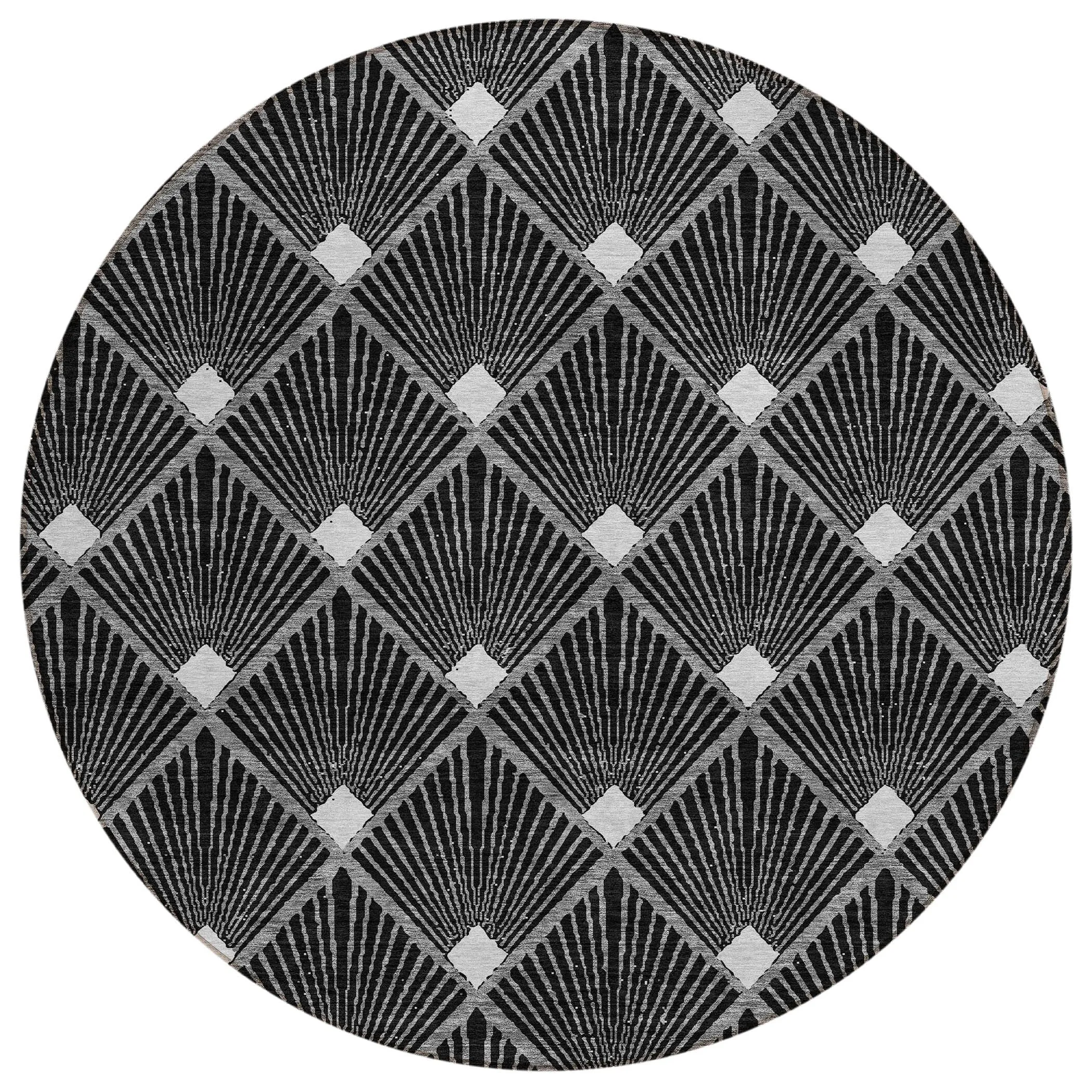 Machine Washable Indoor/ Outdoor Chantille Modern Shells Rug