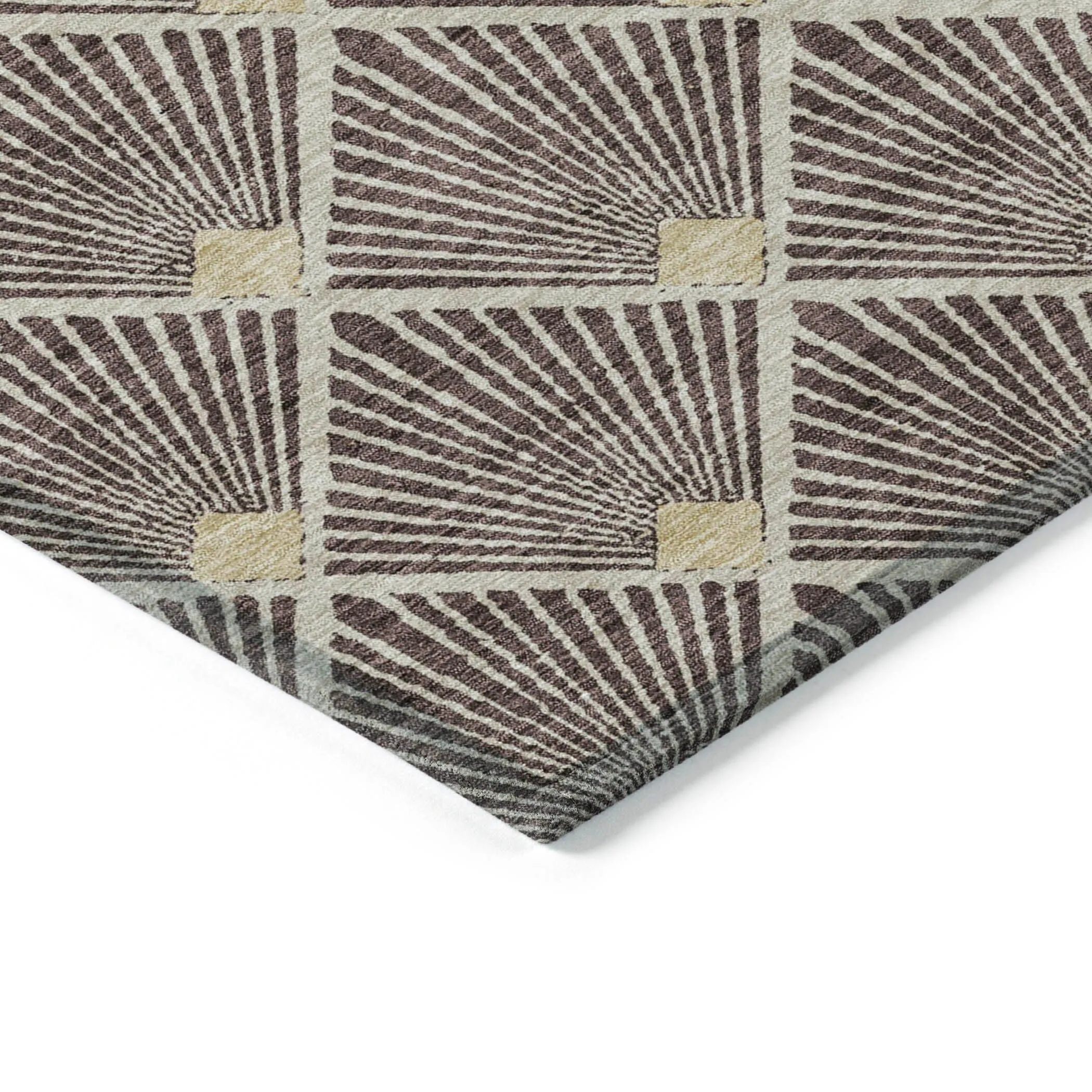Machine Washable Indoor/ Outdoor Chantille Modern Shells Rug