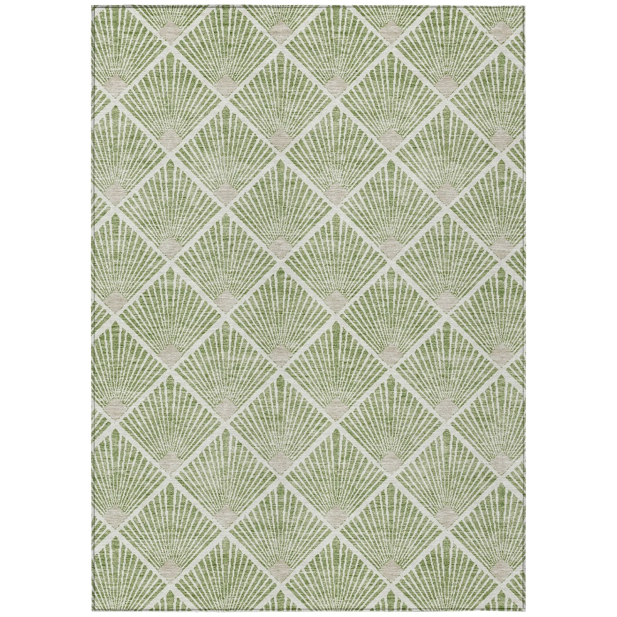 Machine Washable Indoor/ Outdoor Chantille Modern Shells Rug