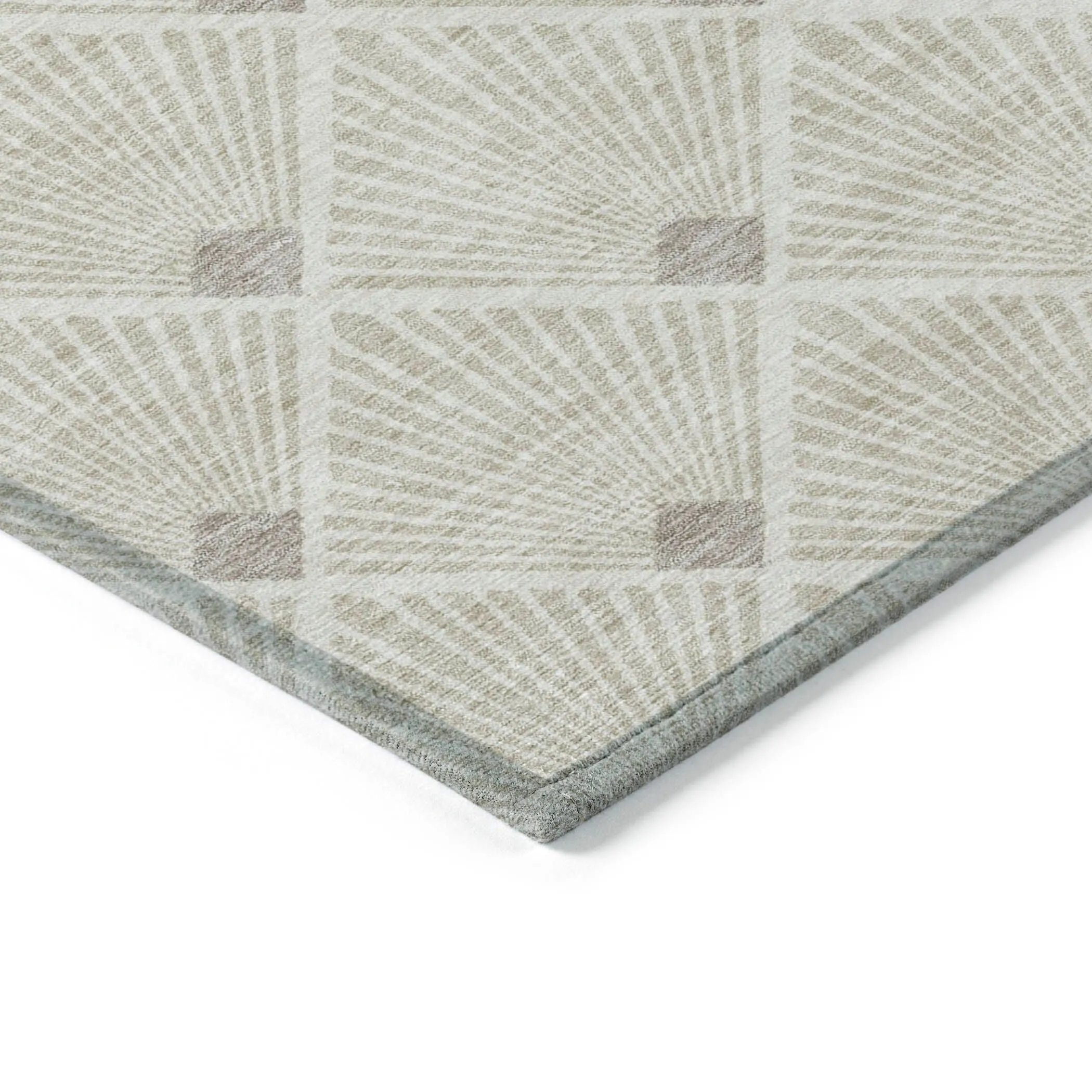Machine Washable Indoor/ Outdoor Chantille Modern Shells Rug
