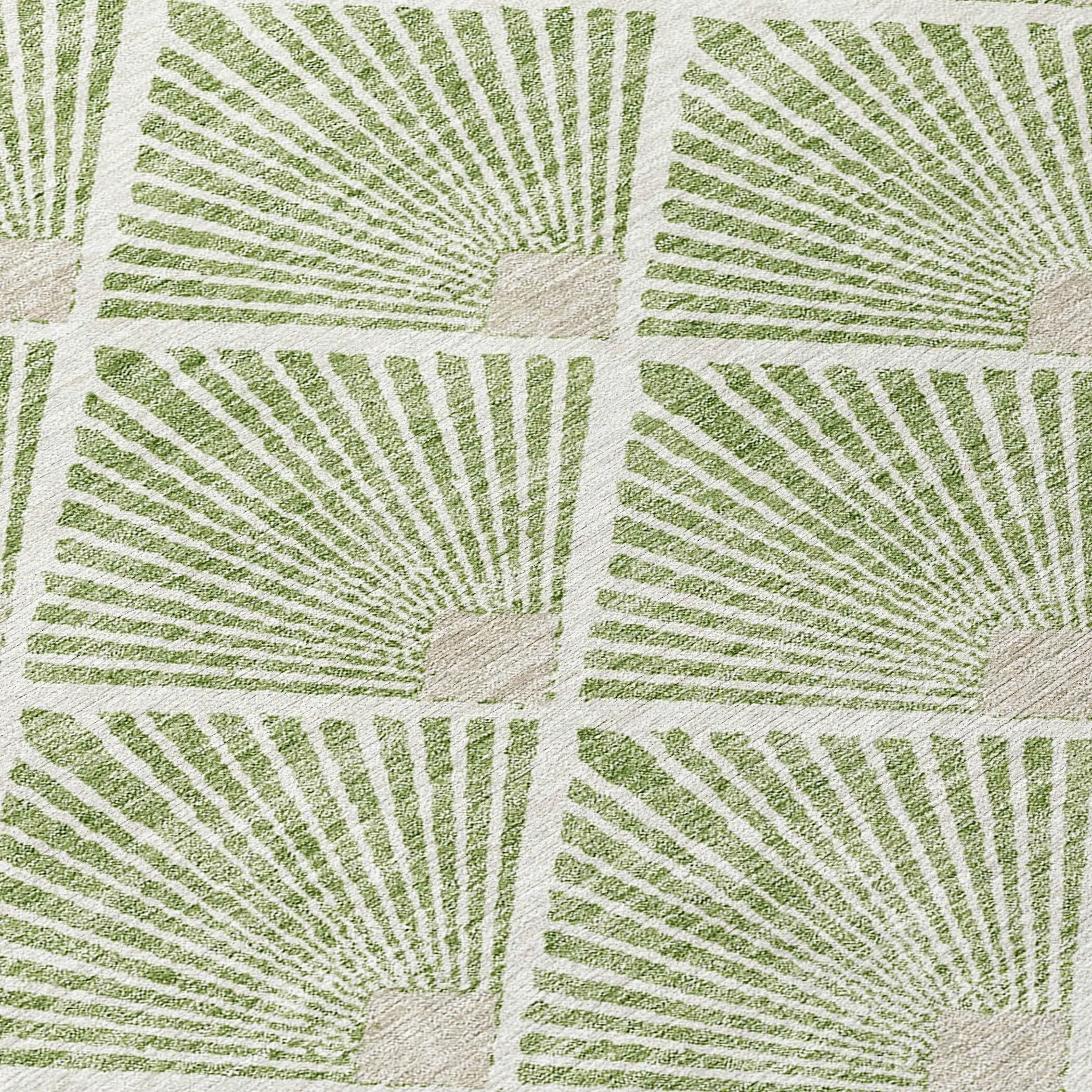 Machine Washable Indoor/ Outdoor Chantille Modern Shells Rug