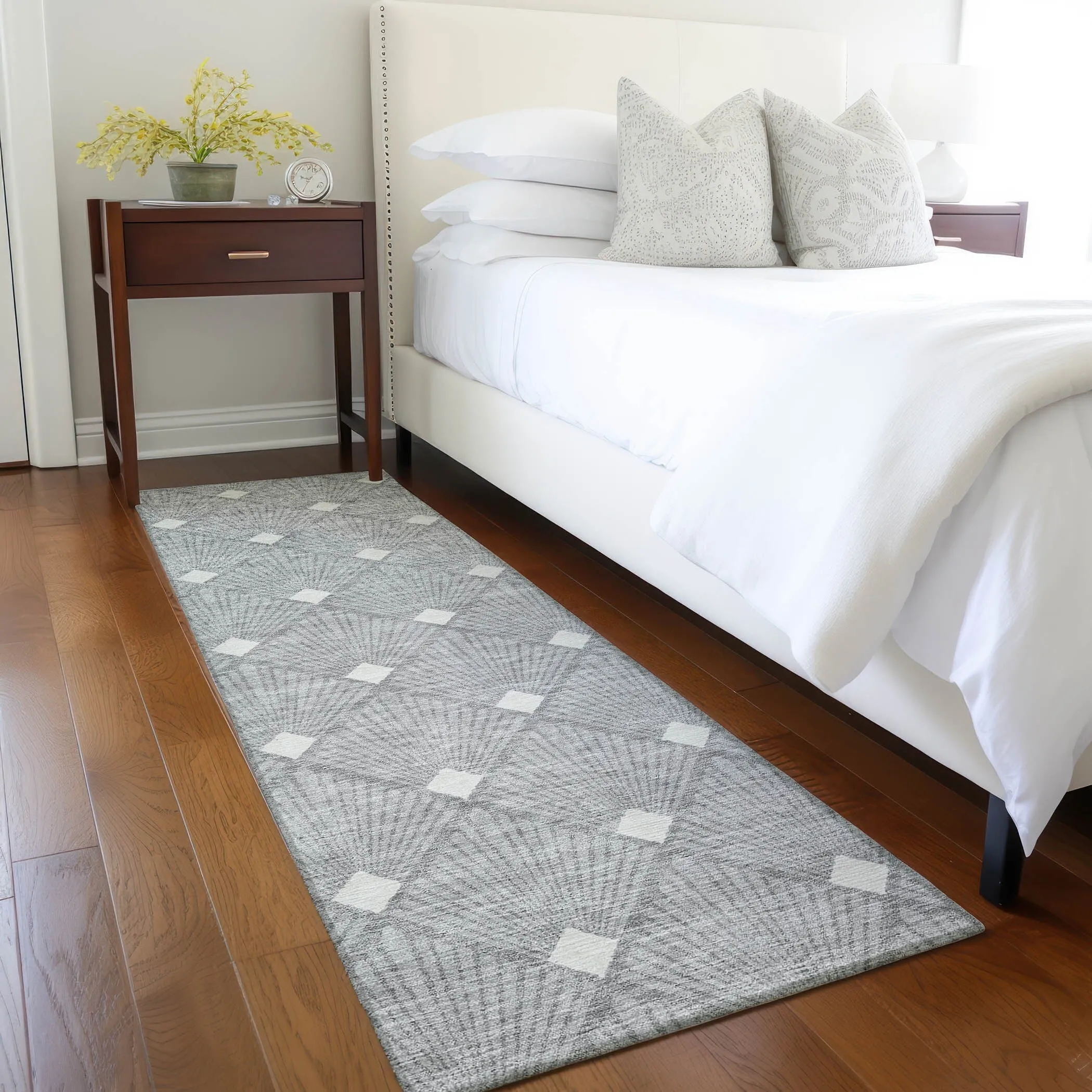 Machine Washable Indoor/ Outdoor Chantille Modern Shells Rug