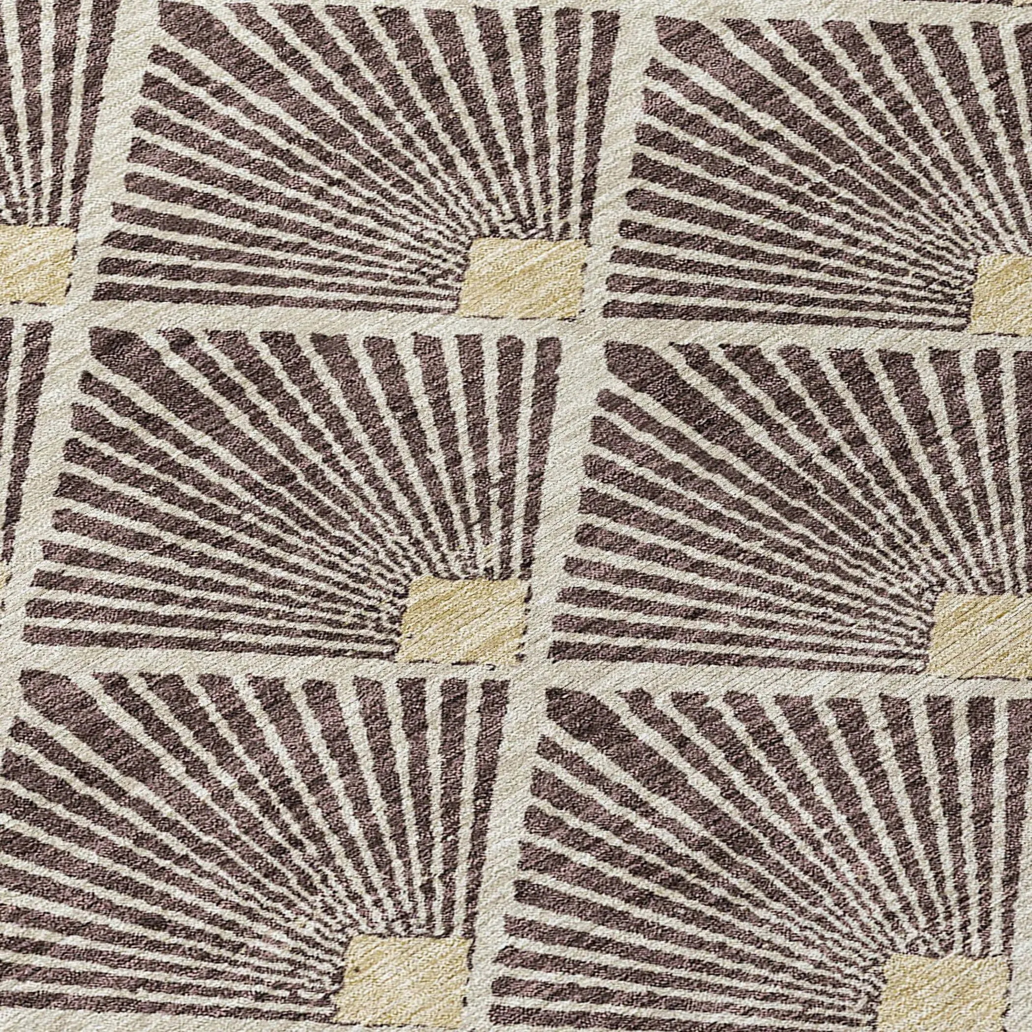 Machine Washable Indoor/ Outdoor Chantille Modern Shells Rug