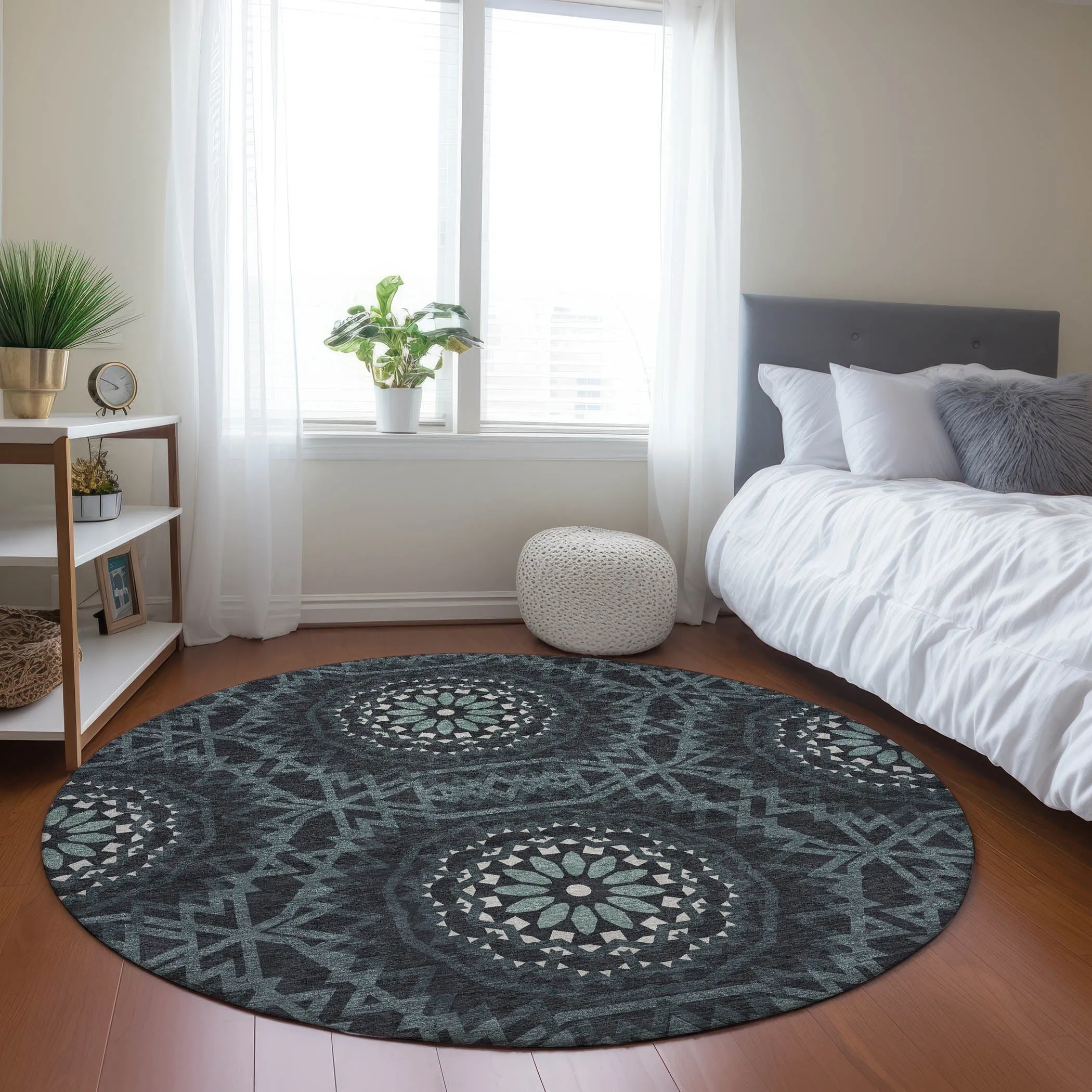 Machine Washable Indoor/ Outdoor Chantille Moroccan Boho Rug
