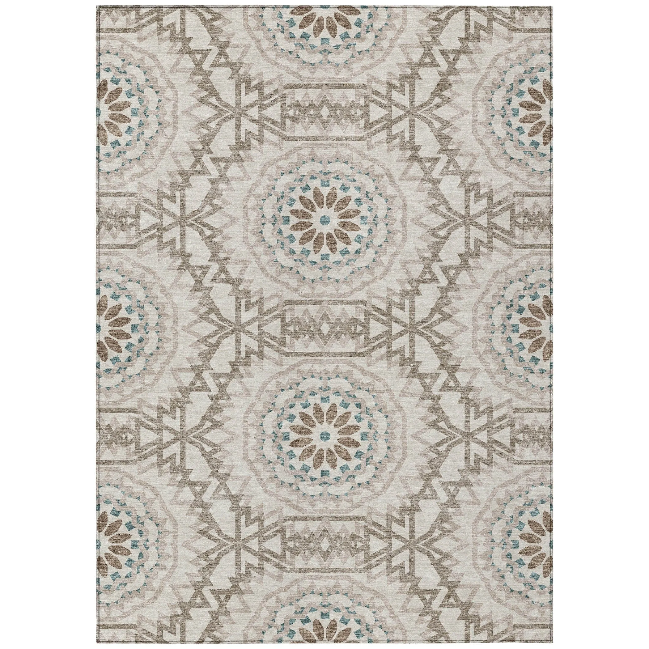 Machine Washable Indoor/ Outdoor Chantille Moroccan Boho Rug