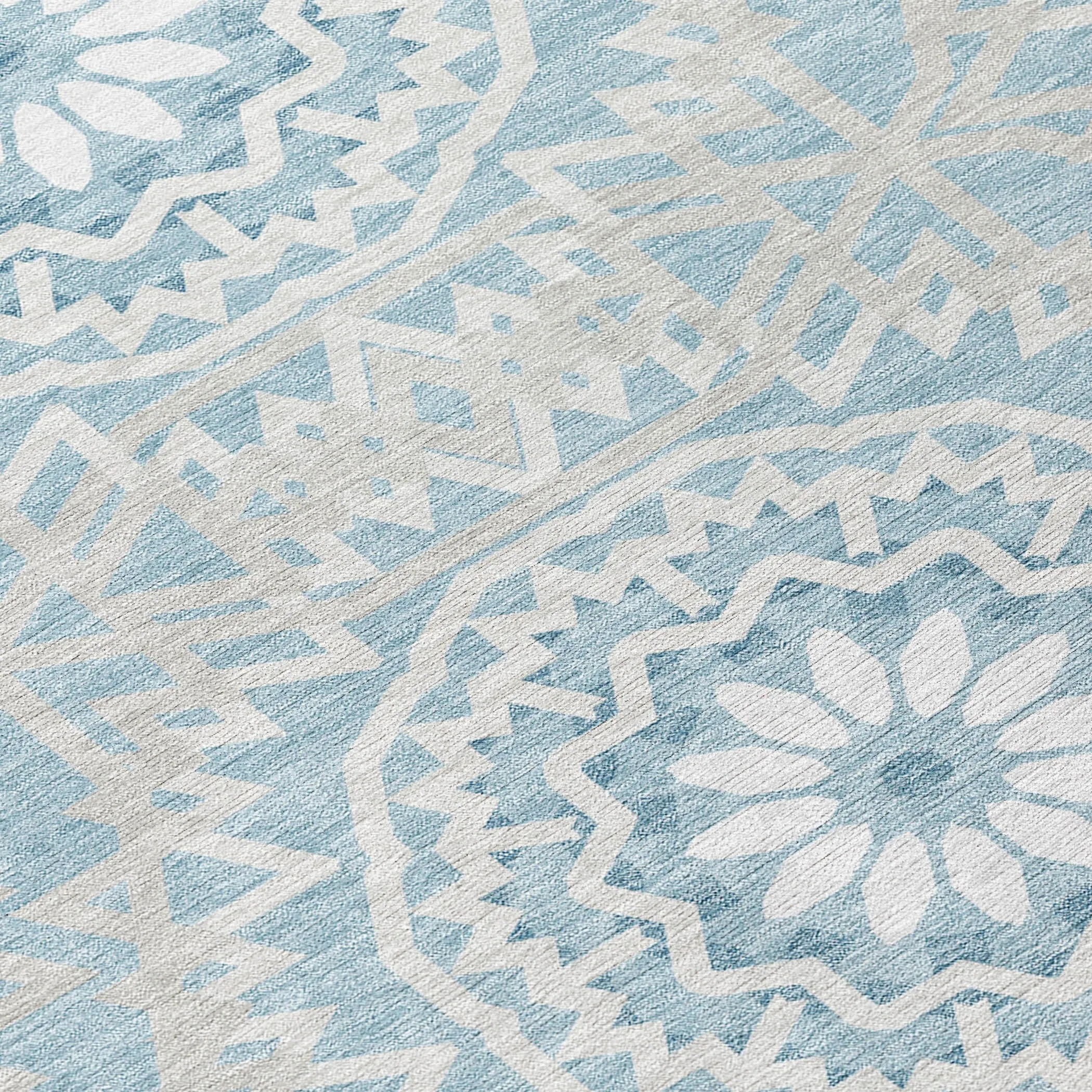 Machine Washable Indoor/ Outdoor Chantille Moroccan Boho Rug