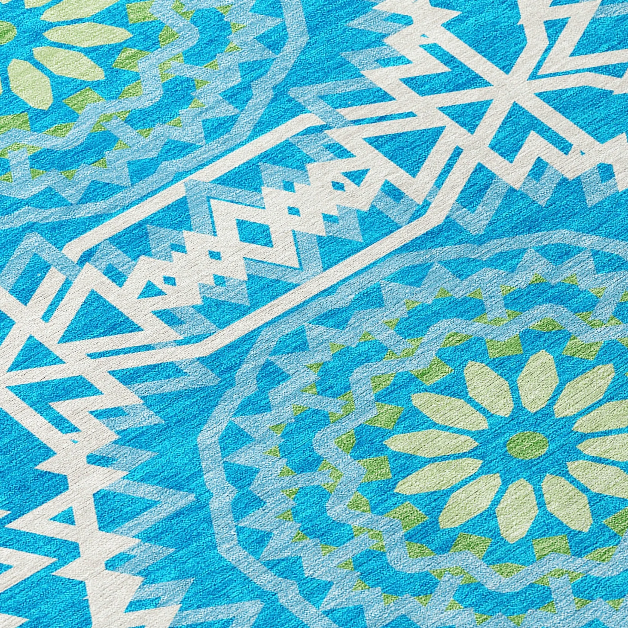 Machine Washable Indoor/ Outdoor Chantille Moroccan Boho Rug