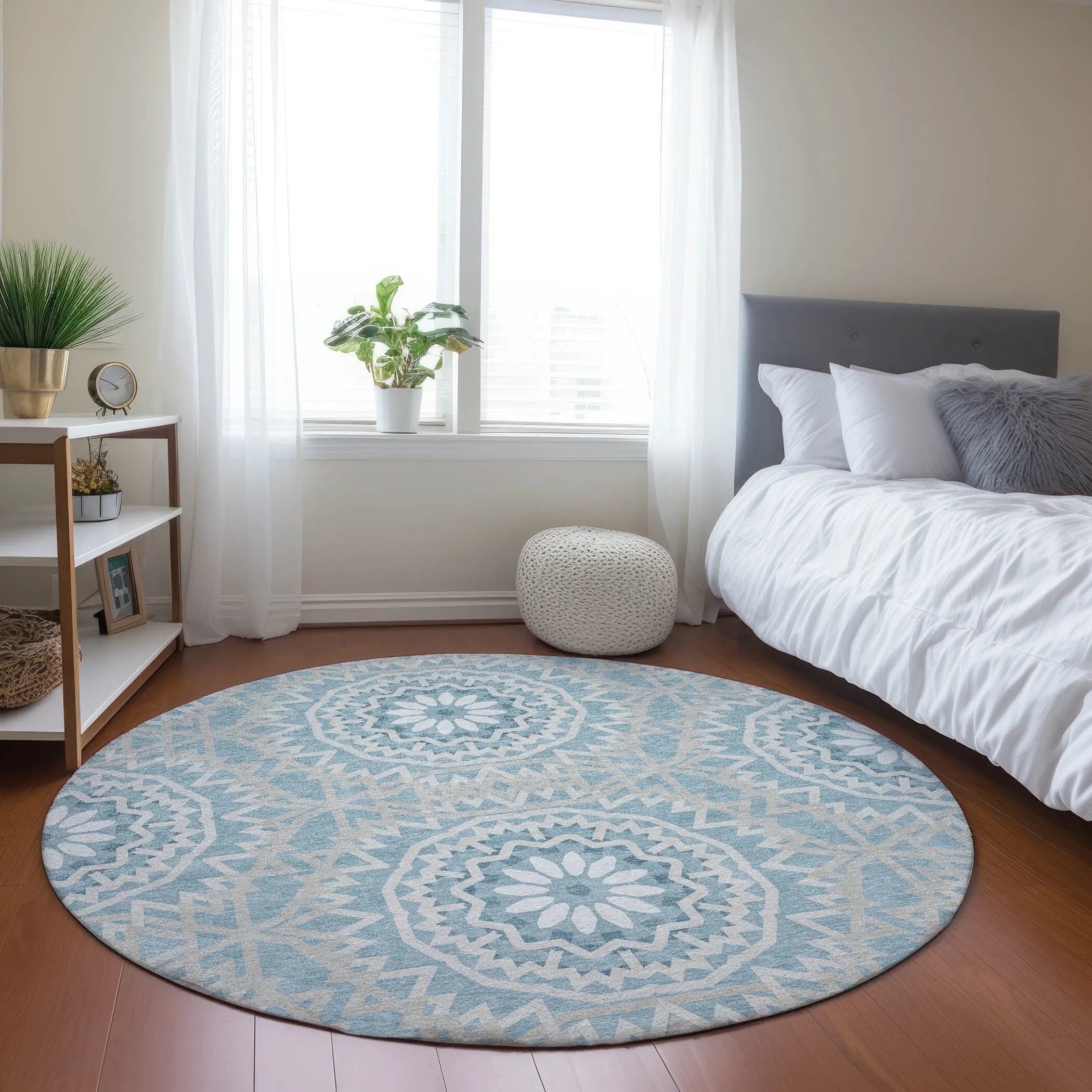 Machine Washable Indoor/ Outdoor Chantille Moroccan Boho Rug