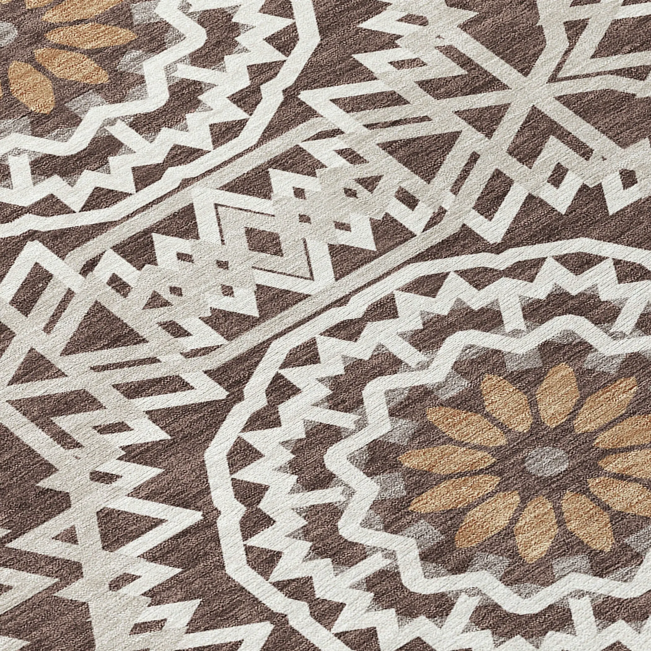 Machine Washable Indoor/ Outdoor Chantille Moroccan Boho Rug