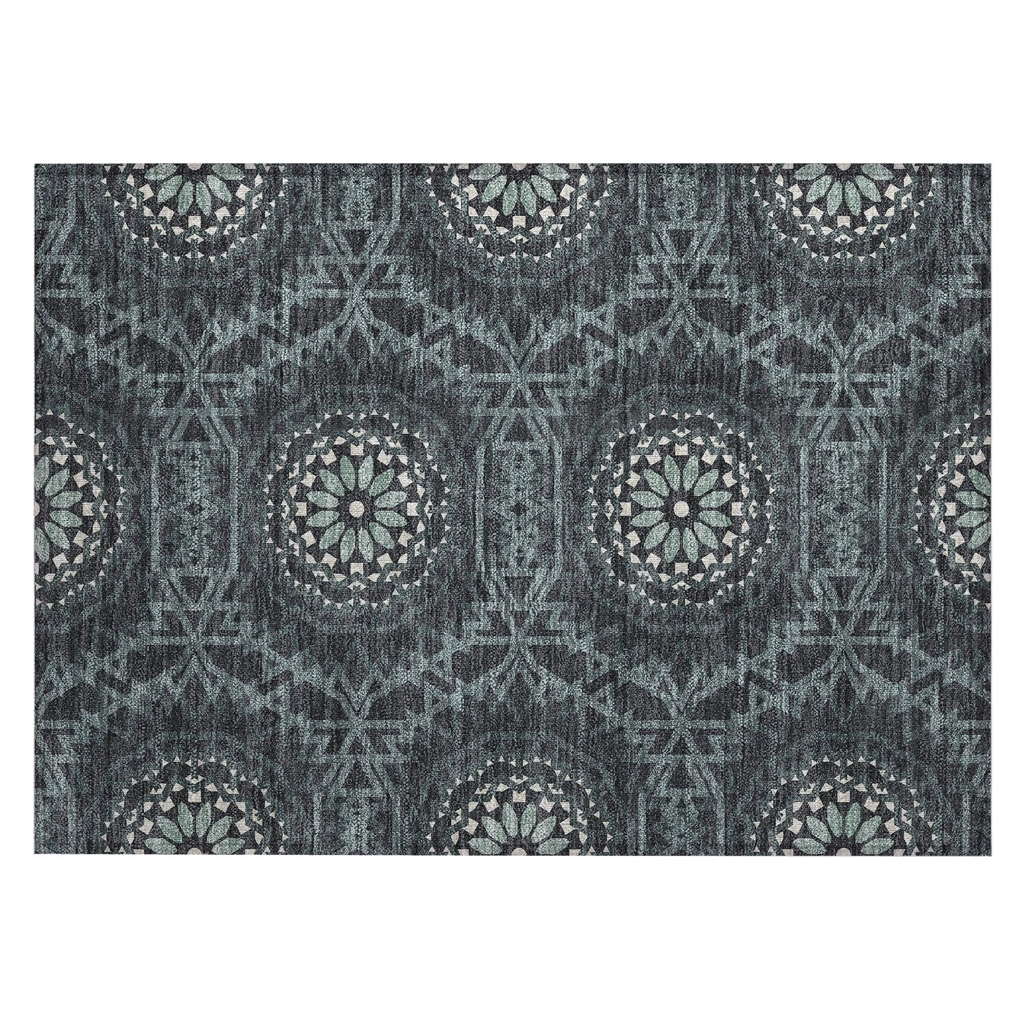 Machine Washable Indoor/ Outdoor Chantille Moroccan Boho Rug