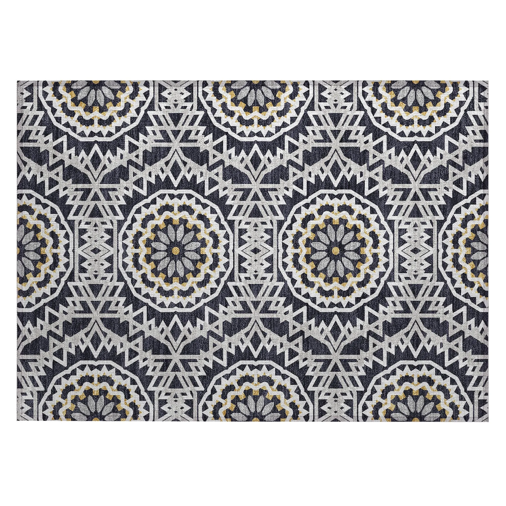 Machine Washable Indoor/ Outdoor Chantille Moroccan Boho Rug