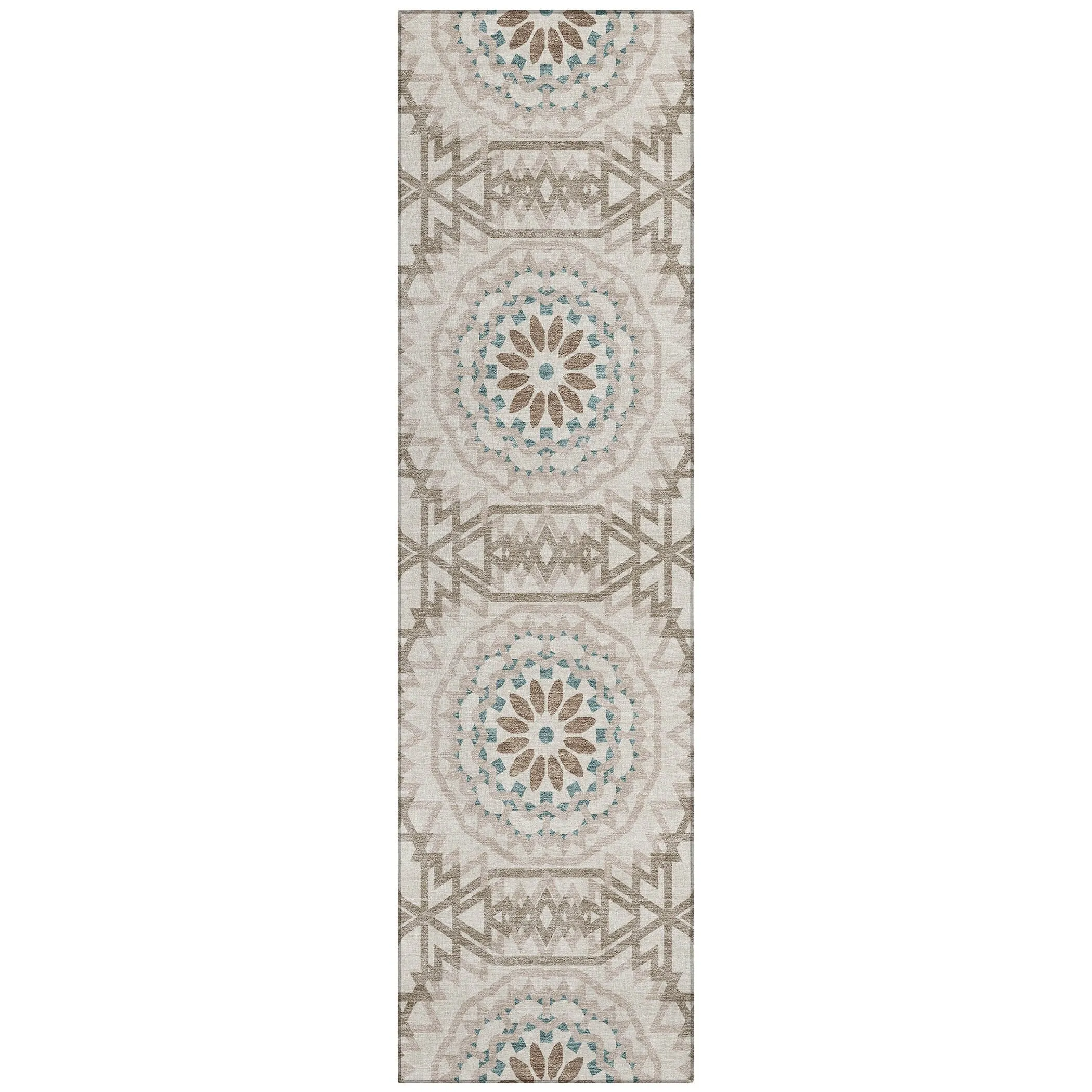 Machine Washable Indoor/ Outdoor Chantille Moroccan Boho Rug