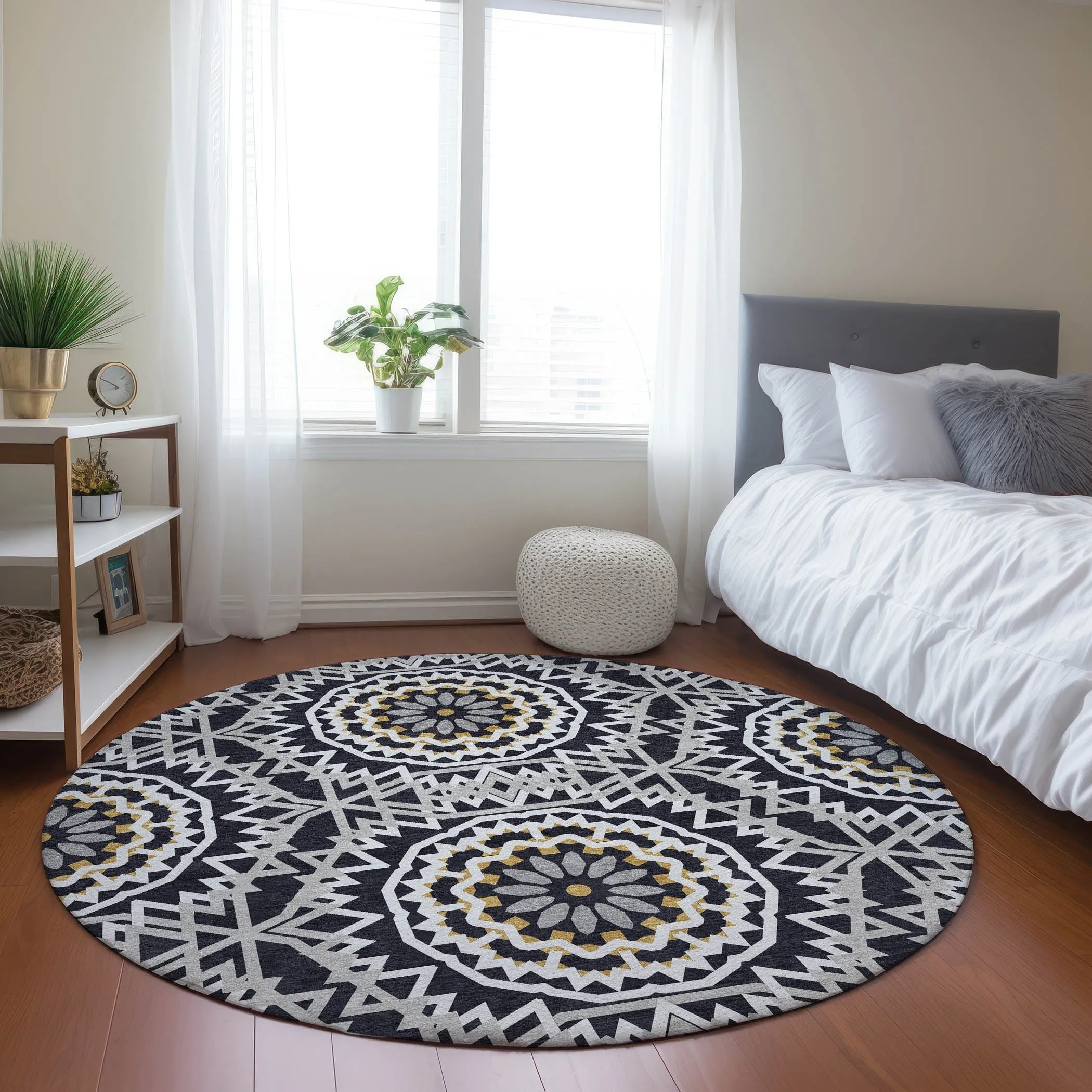 Machine Washable Indoor/ Outdoor Chantille Moroccan Boho Rug