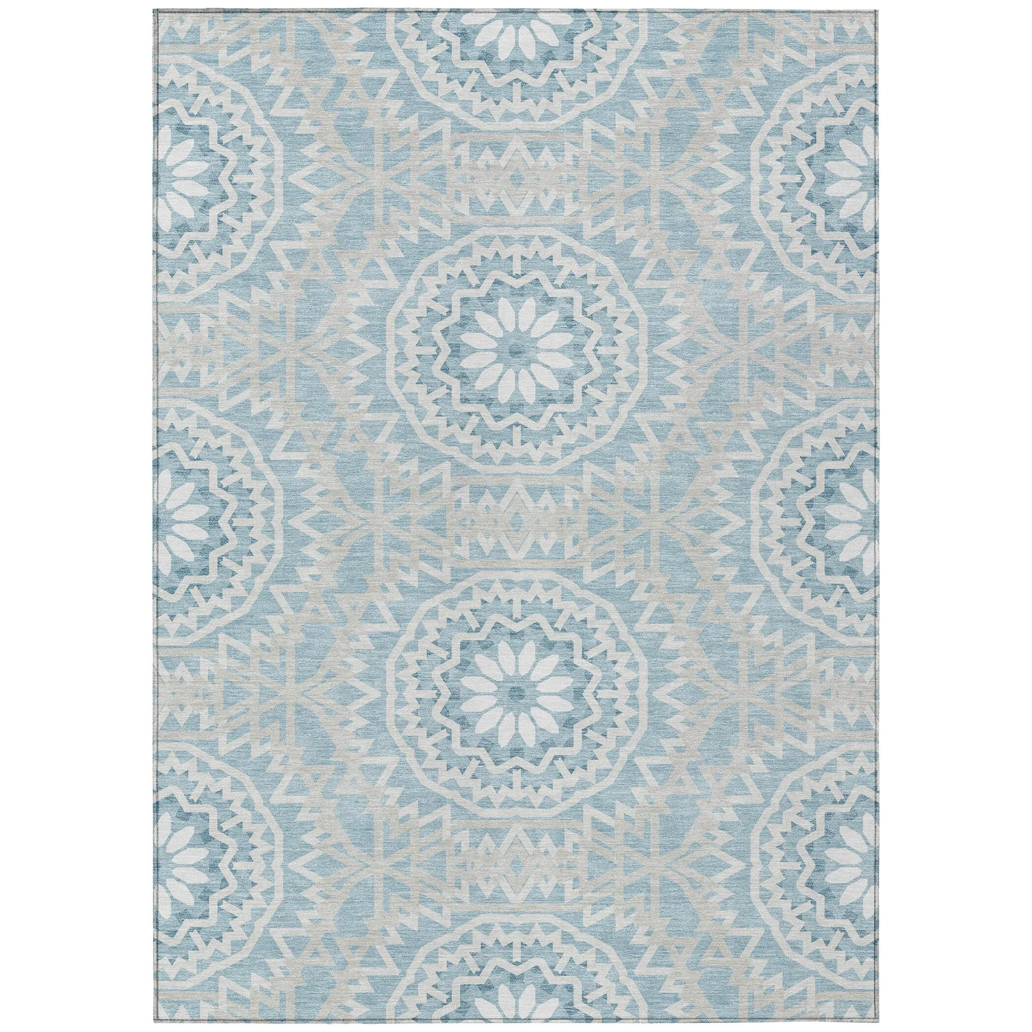 Machine Washable Indoor/ Outdoor Chantille Moroccan Boho Rug