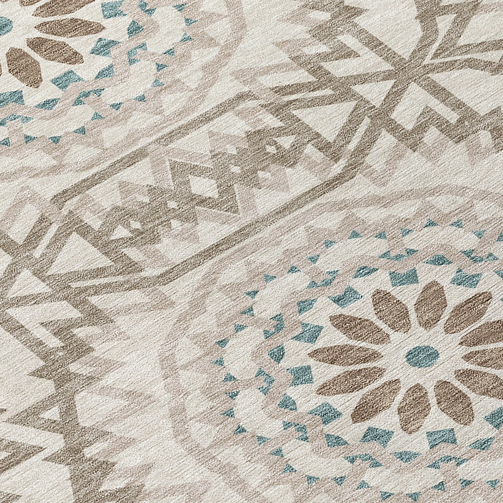 Machine Washable Indoor/ Outdoor Chantille Moroccan Boho Rug