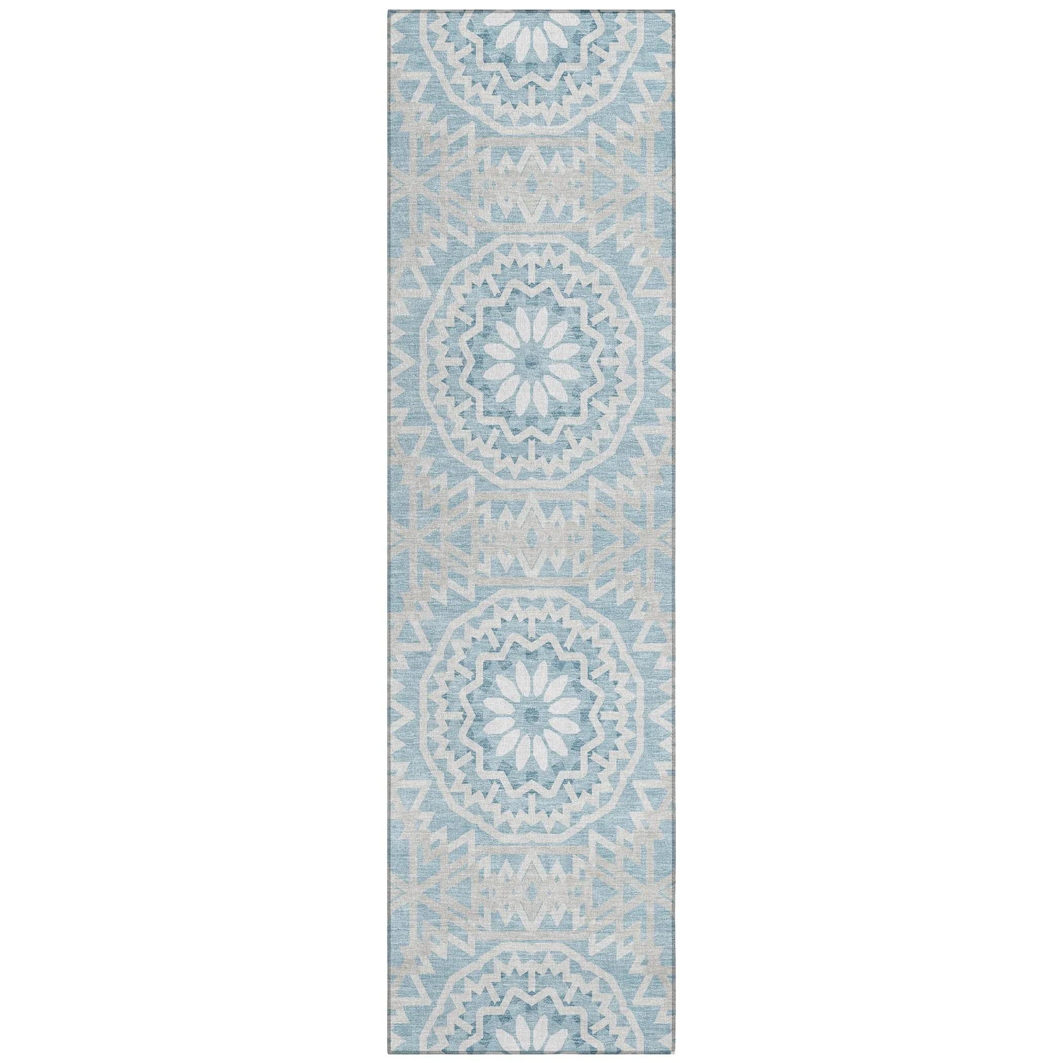 Machine Washable Indoor/ Outdoor Chantille Moroccan Boho Rug