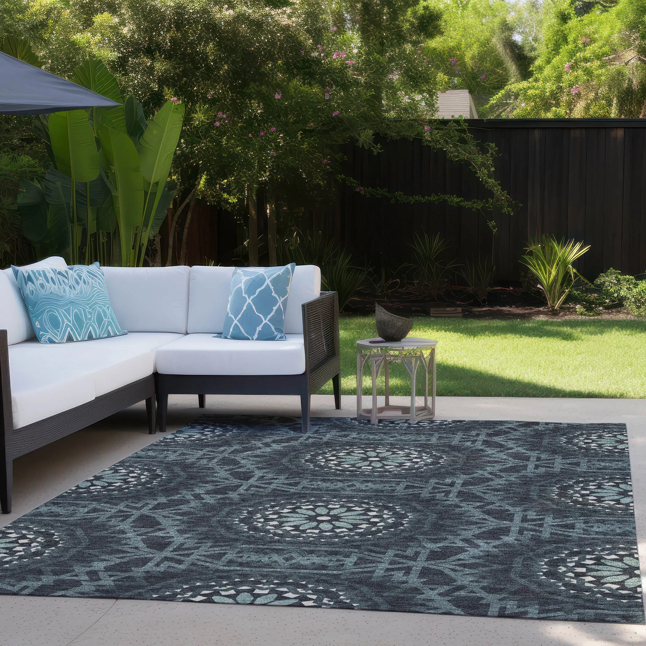 Machine Washable Indoor/ Outdoor Chantille Moroccan Boho Rug