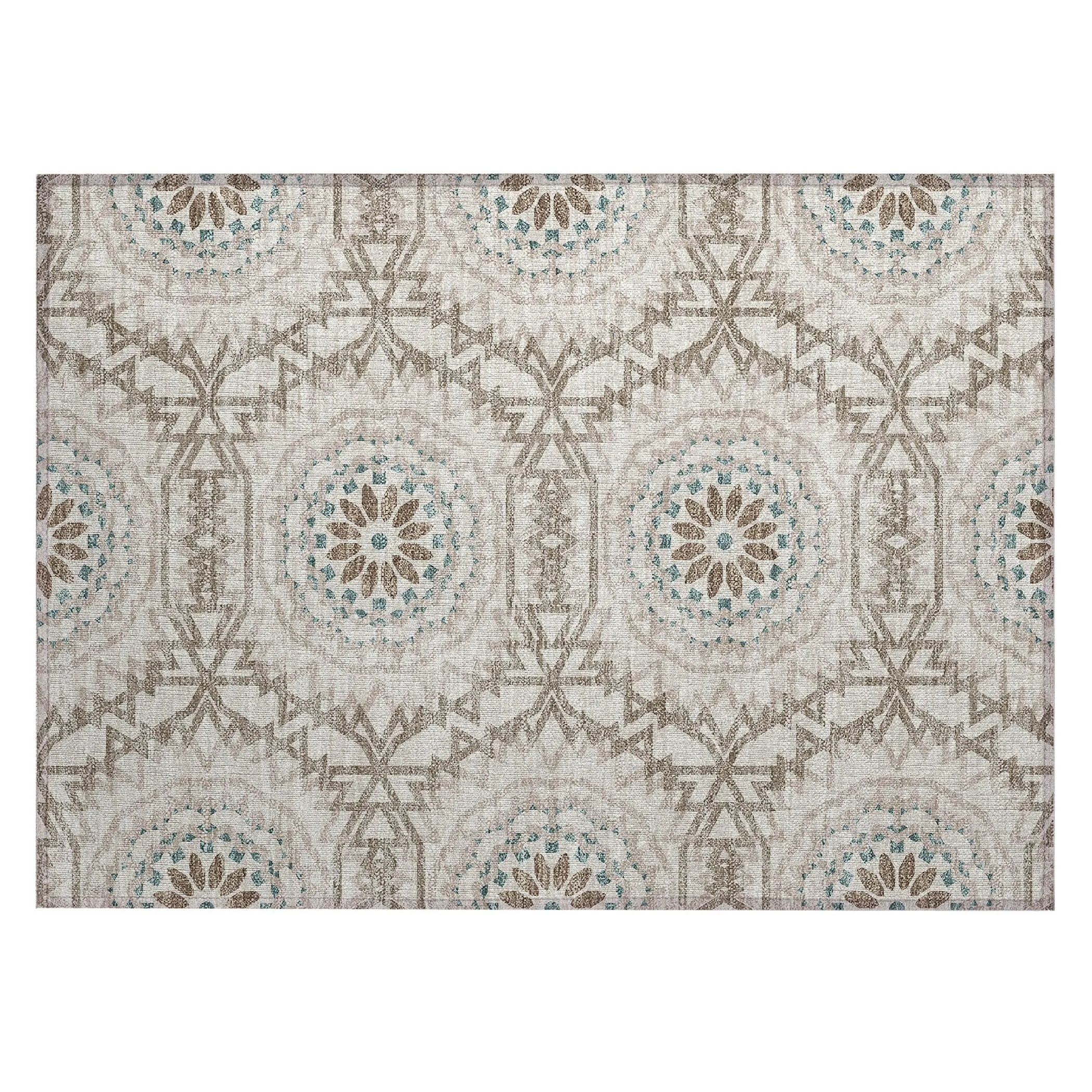 Machine Washable Indoor/ Outdoor Chantille Moroccan Boho Rug